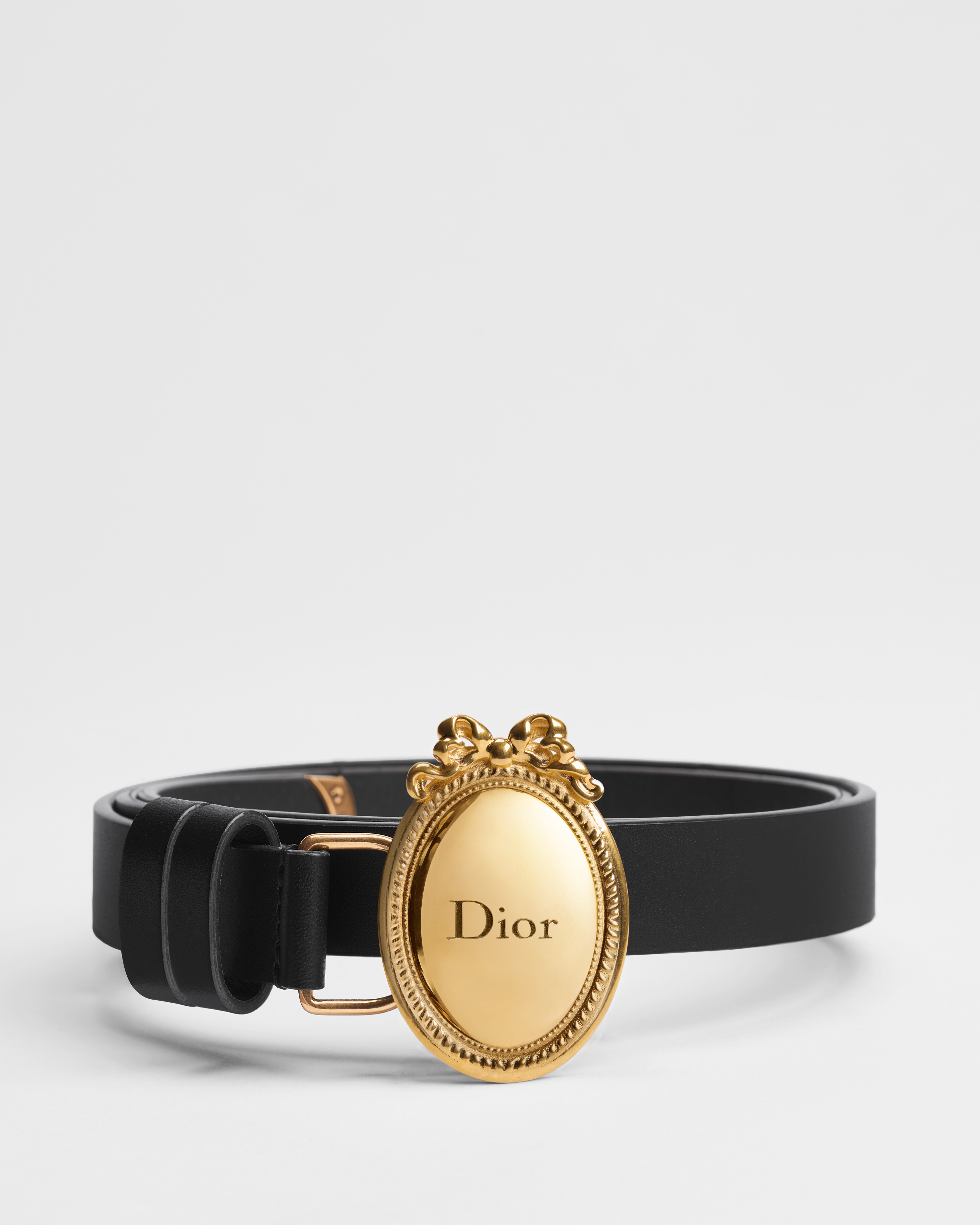 Dior Médaillon Belt Black Smooth Calfskin, 20 MM E01