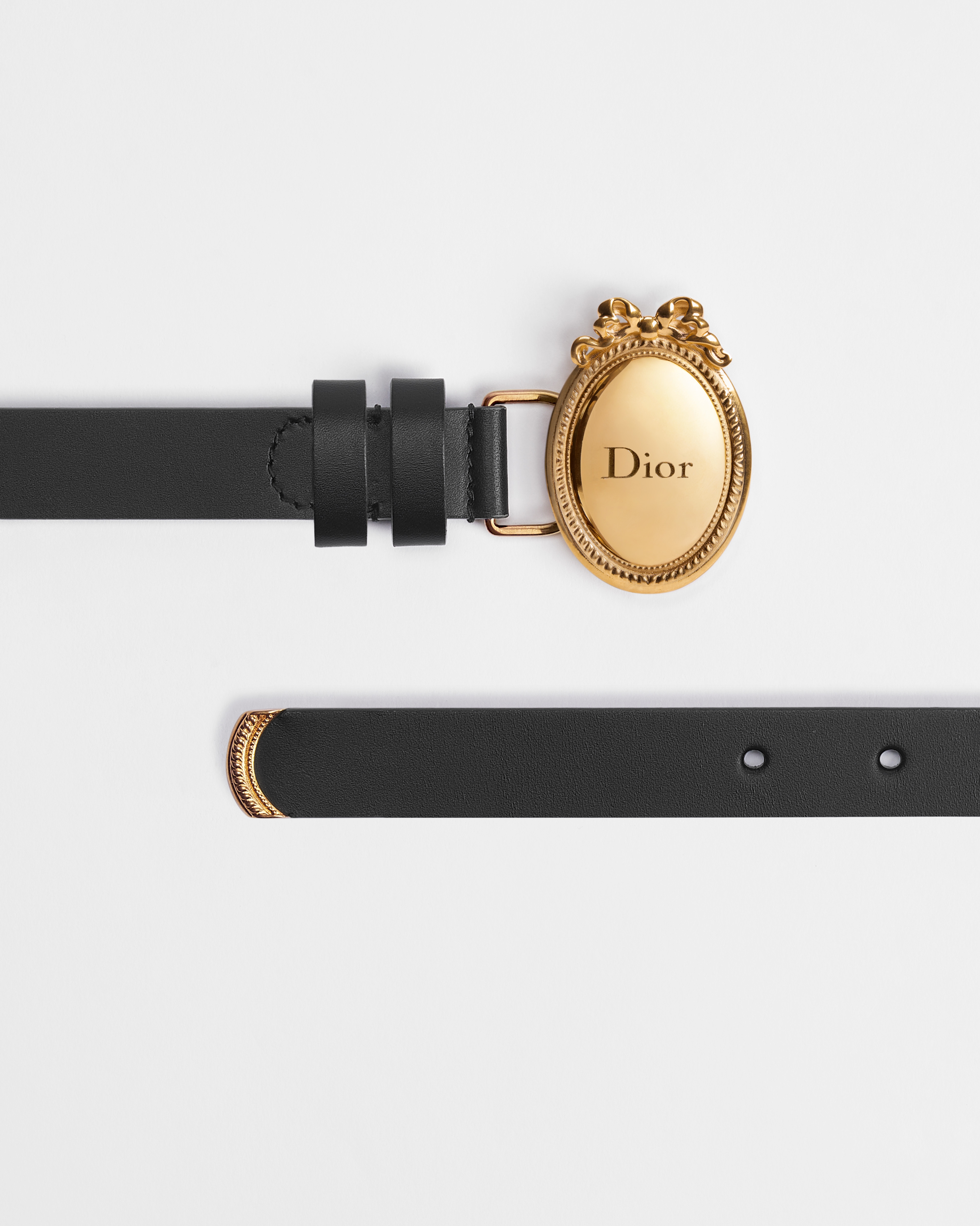 Dior Médaillon Belt Black Smooth Calfskin, 20 MM E06