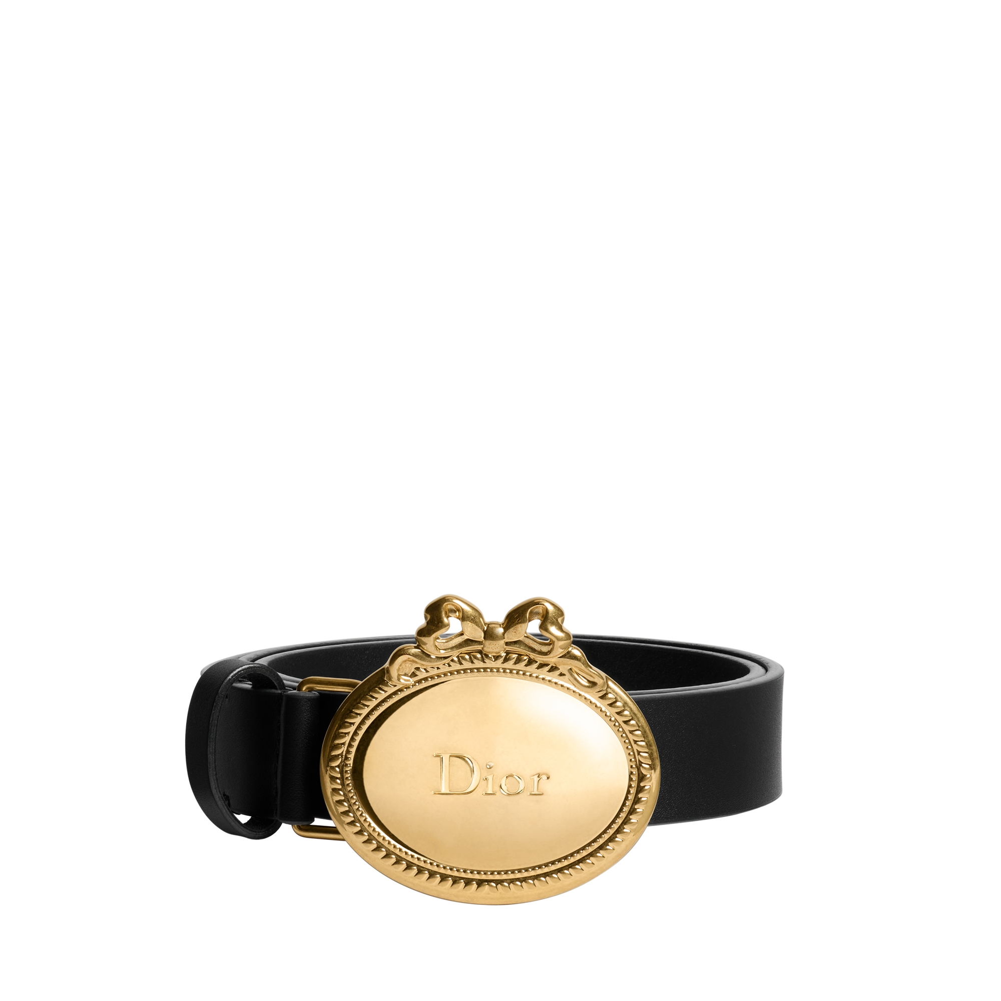 Dior Médaillon Belt Black Smooth Calfskin, 25 MM E01
