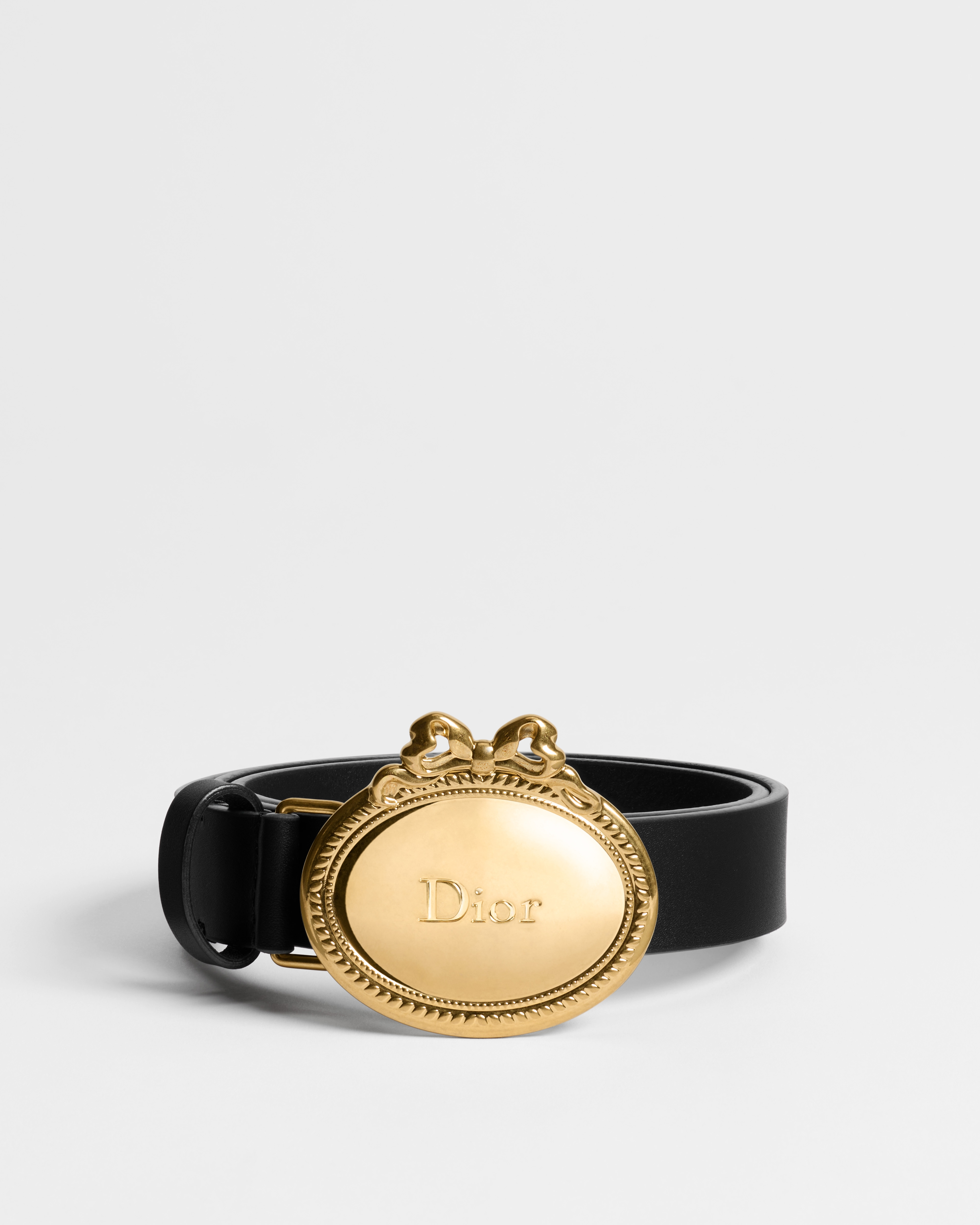 Dior Médaillon Belt Black Smooth Calfskin, 25 MM E01