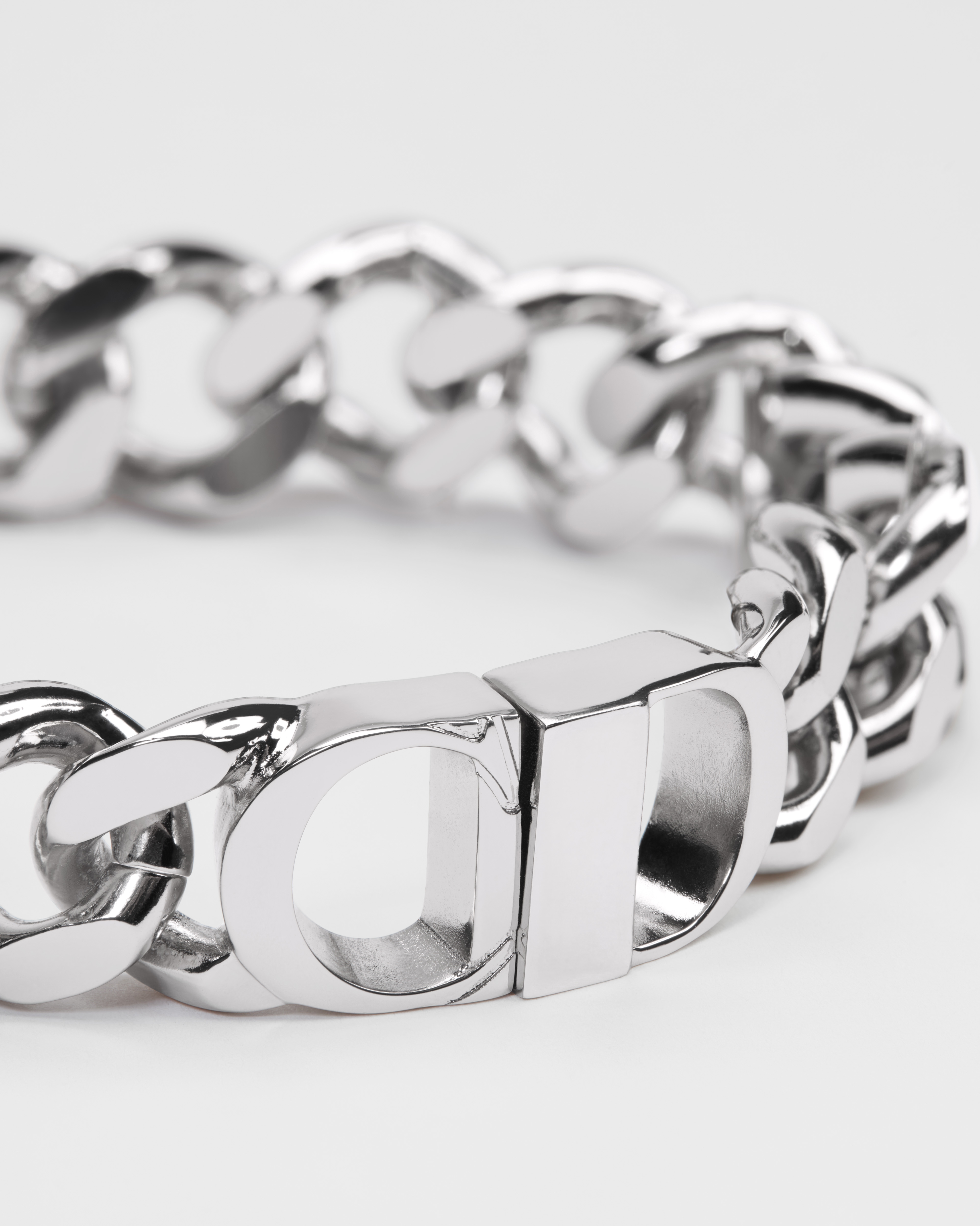 Bracelet à maillons CD Icon Laiton argenté E09