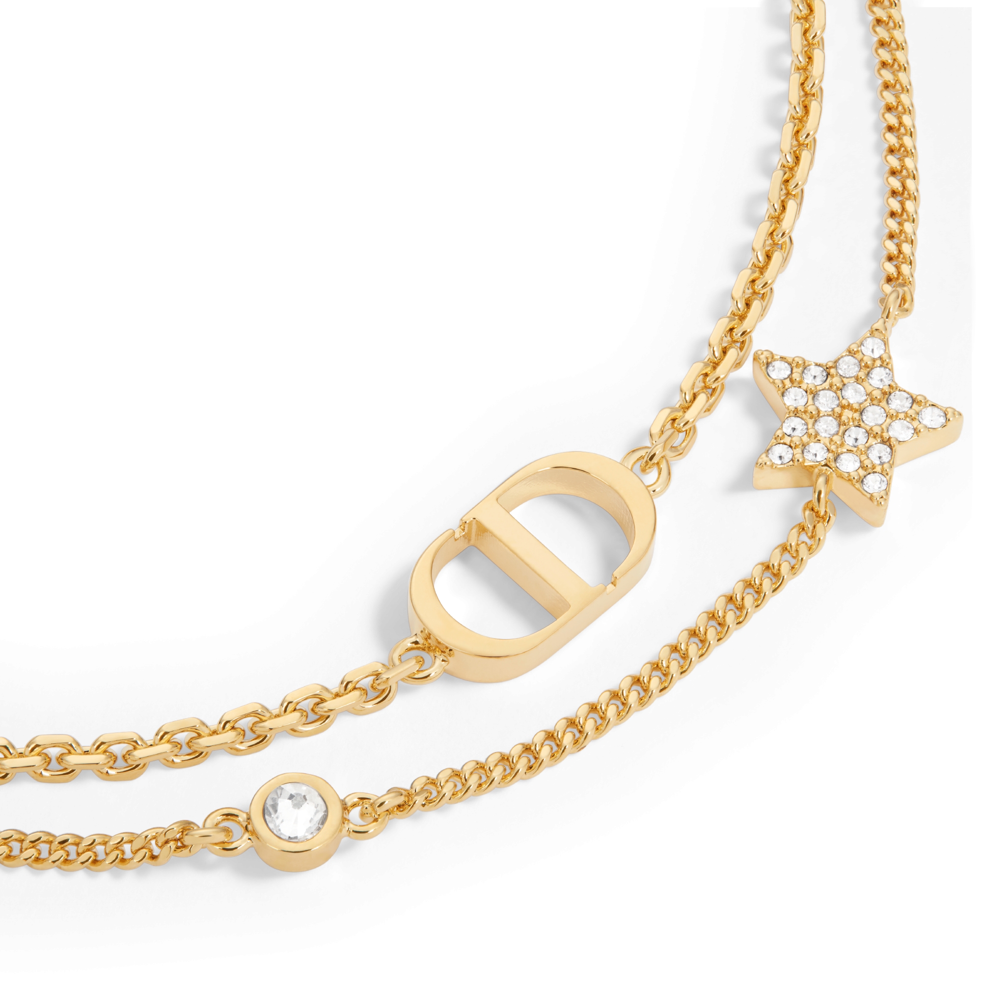 DIOR | Petit CD ダブルブレスレット メタル & クリスタル