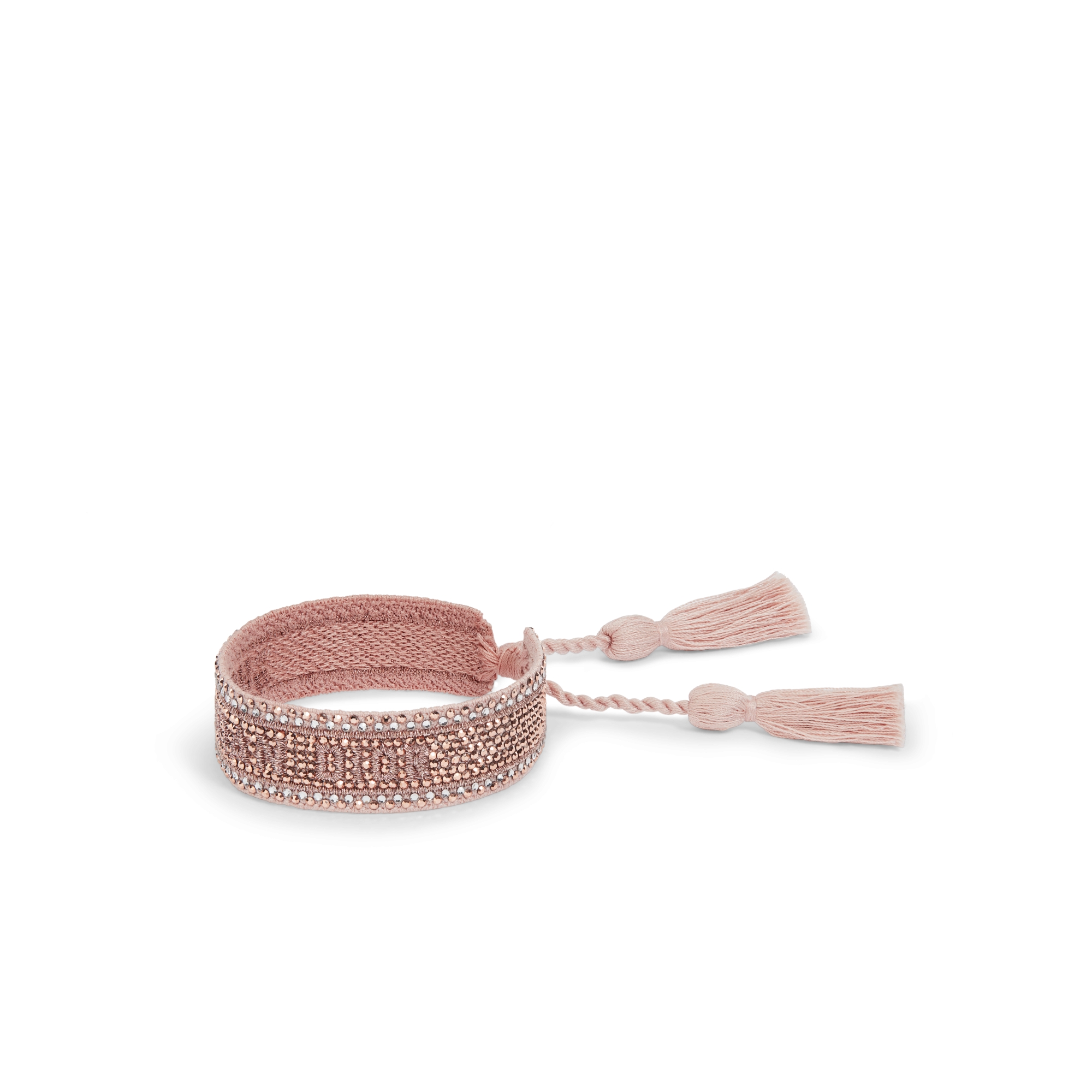 Christian Dior Armband Baumwolle und Kristalle in Rose des Vents E03