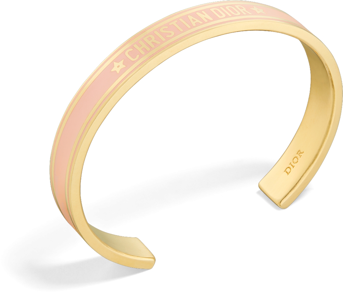 Dior Code Bangle Gold-Finish Metal and Orange Acid Lacquer | DIOR