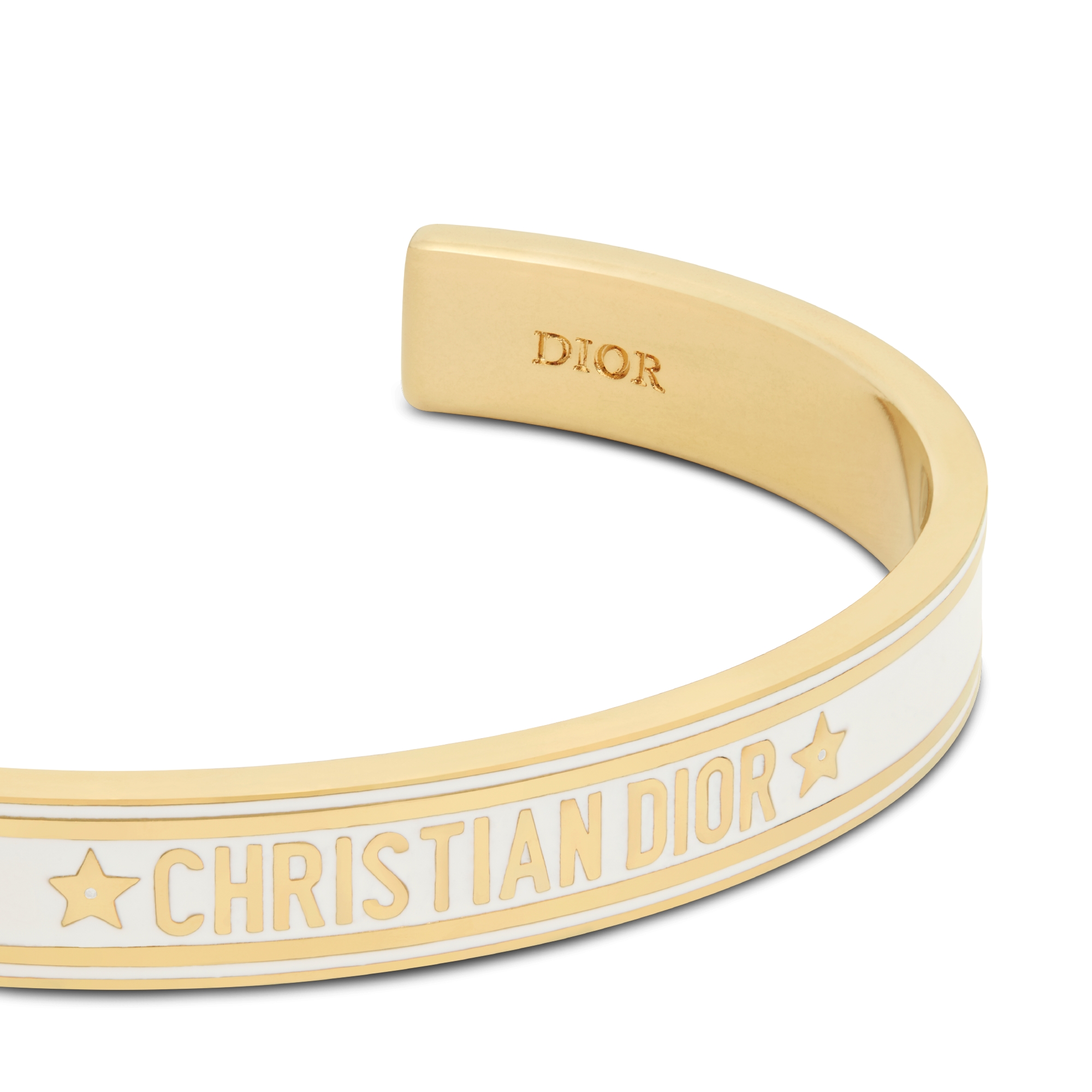 Dior Code Bangle Gold-Finish Metal and White Lacquer E09