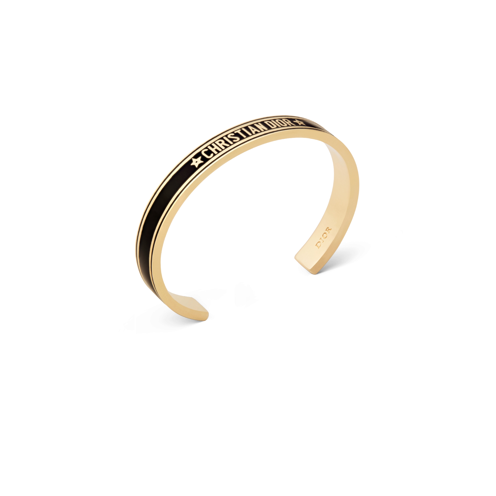 Dior Code Bangle Gold-Finish Metal and Black Lacquer E03