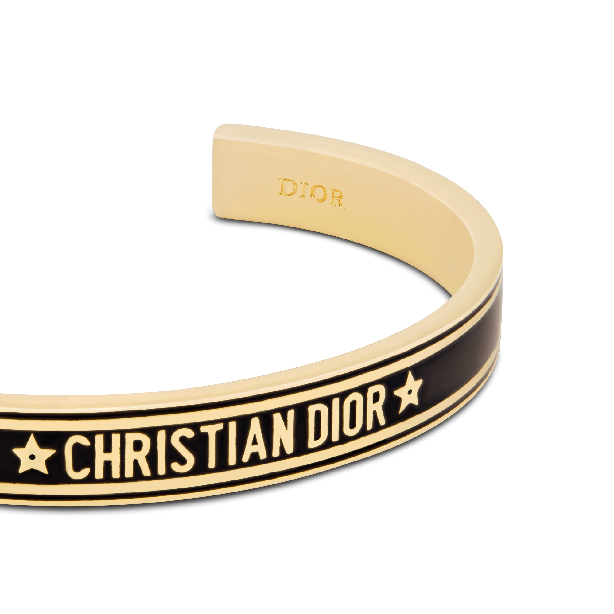 Dior Code Bangle Gold-Finish Metal and Black Lacquer E09