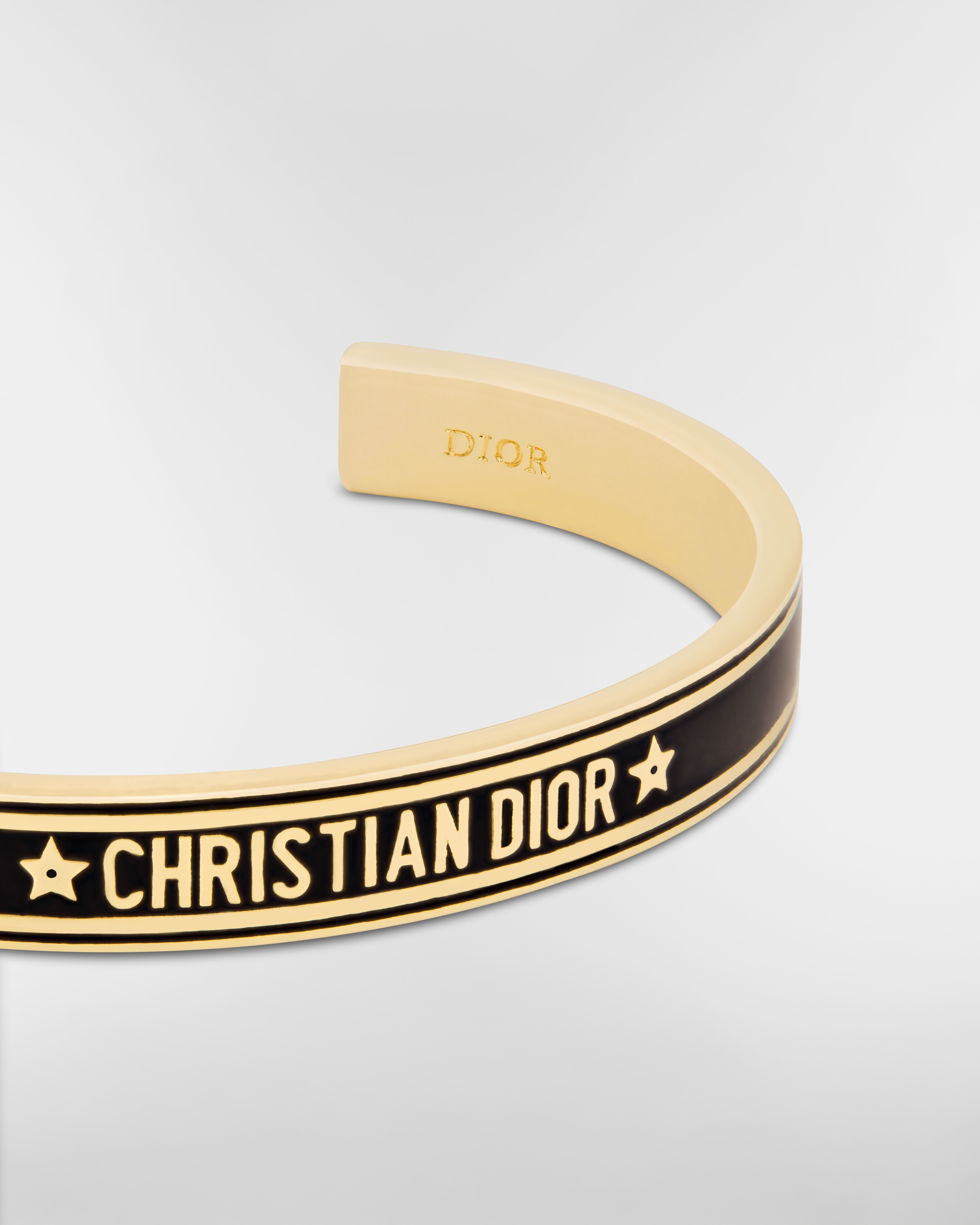 Dior Code 뱅글 골드 피니시 메탈 & 블랙 래커 E09
