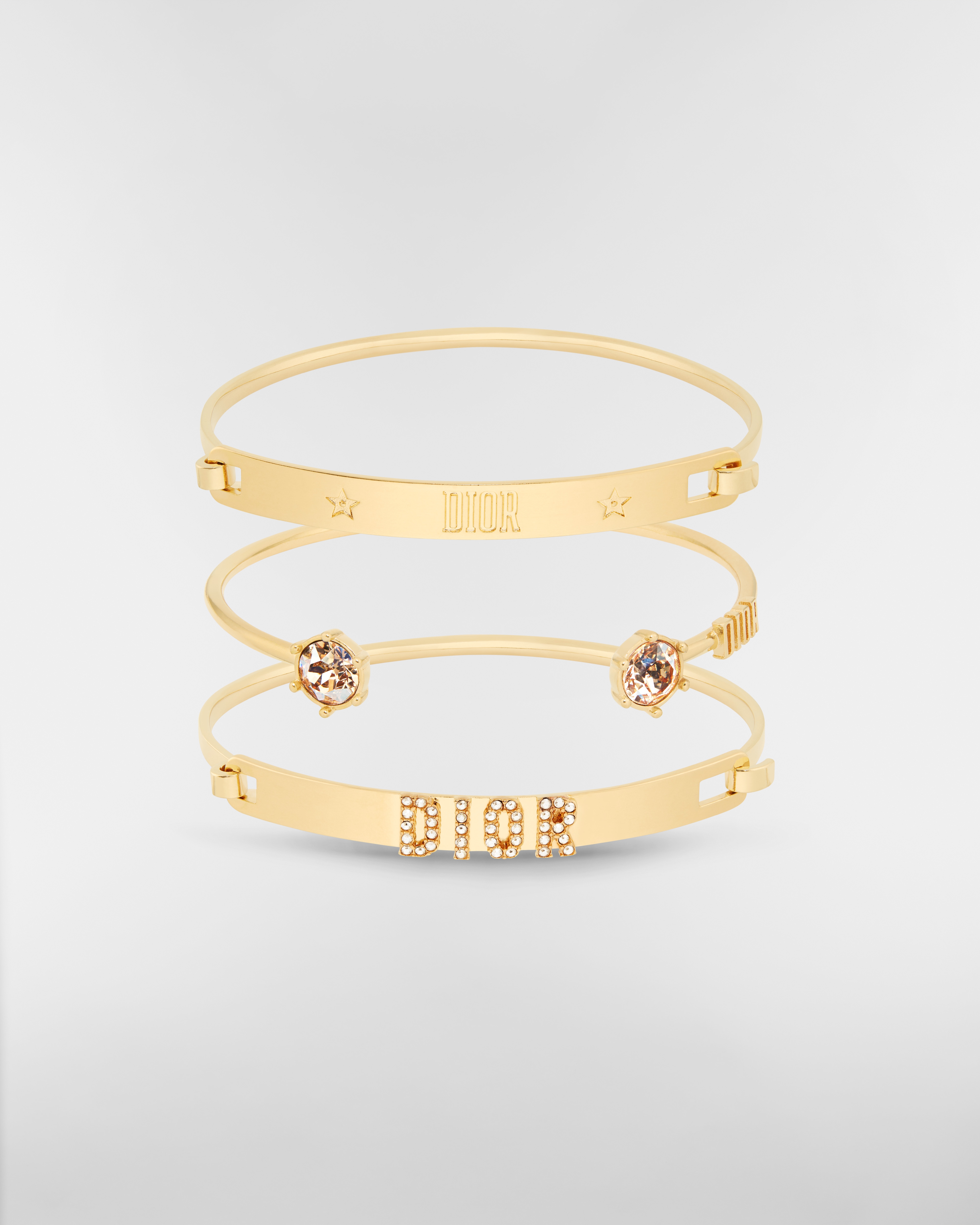 Set di bracciali Dio(r)evolution Metallo con finitura color oro e cristalli ambra E01