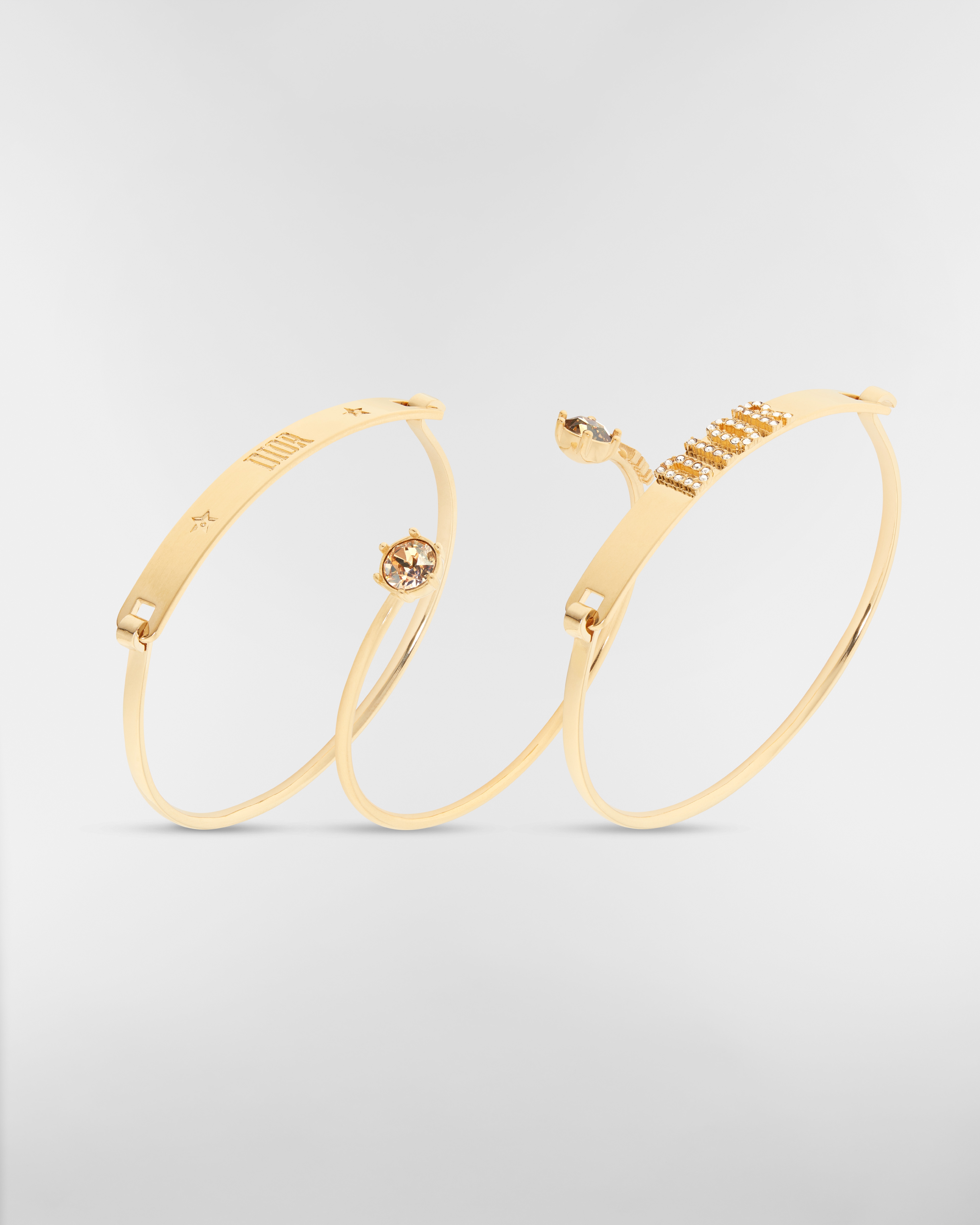 Set di bracciali Dio(r)evolution Metallo con finitura color oro e cristalli ambra E03