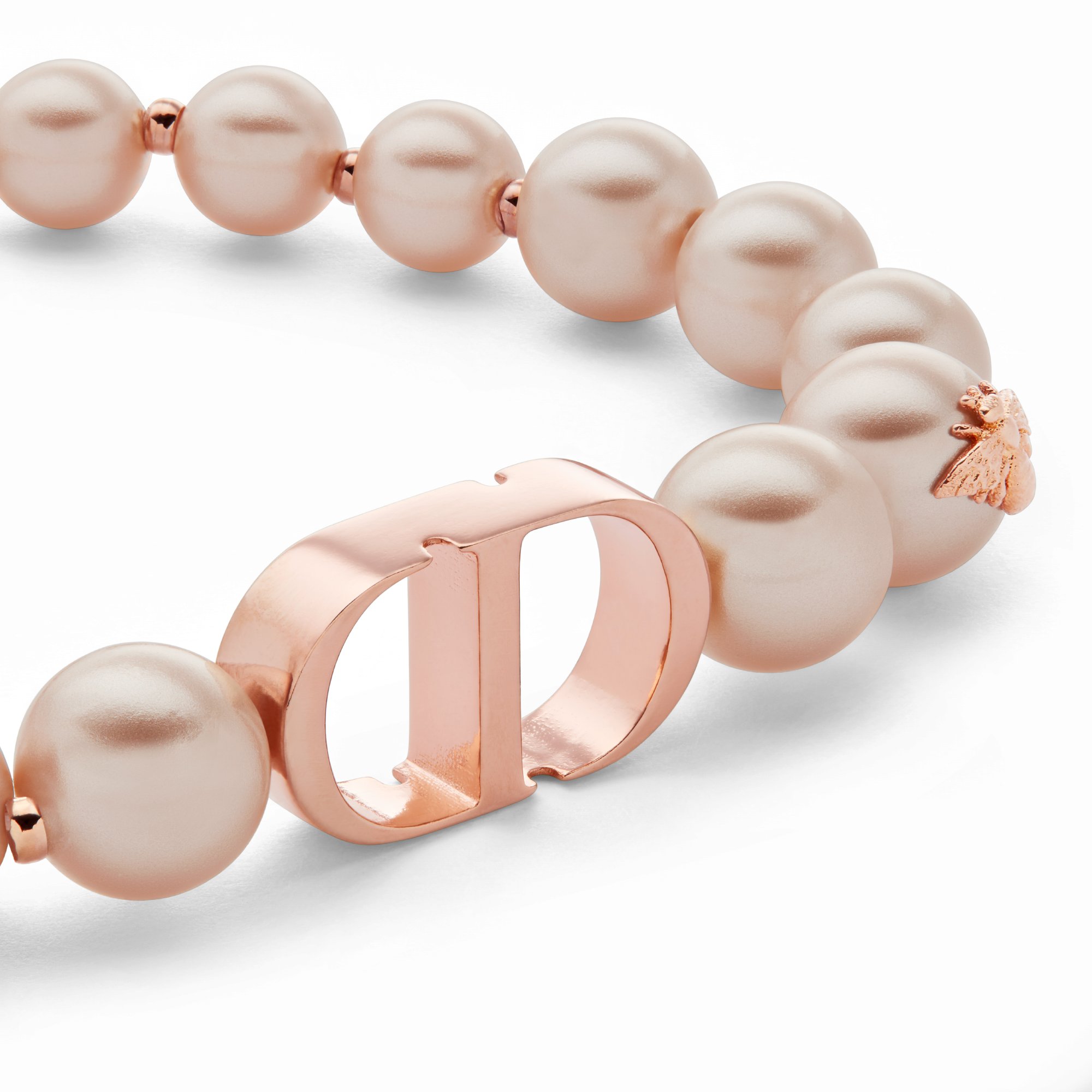 30 Montaigne Bracelet Pink-Finish Metal and Pink Resin Pearls | DIOR