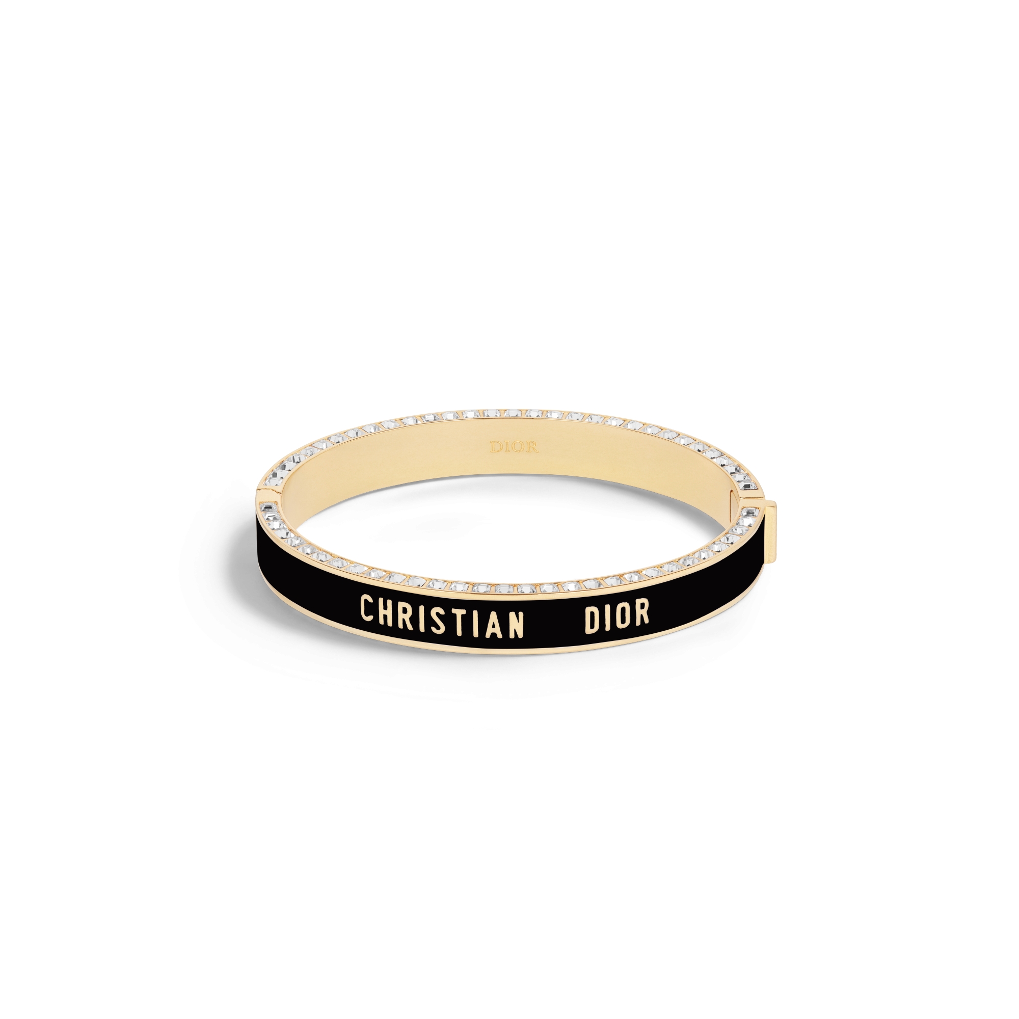 Dior Night Code Bangle Gold-Finish Metal, White Crystals and Black ...