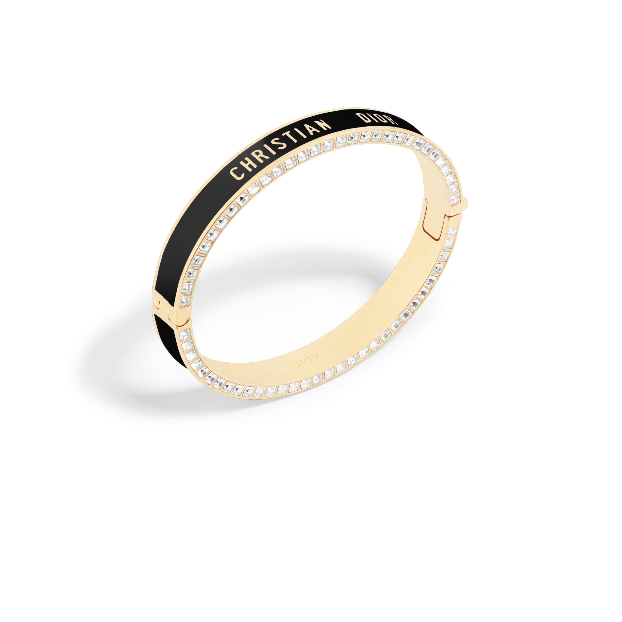 Dior Night Code Bangle Gold-Finish Metal, White Crystals and Black ...