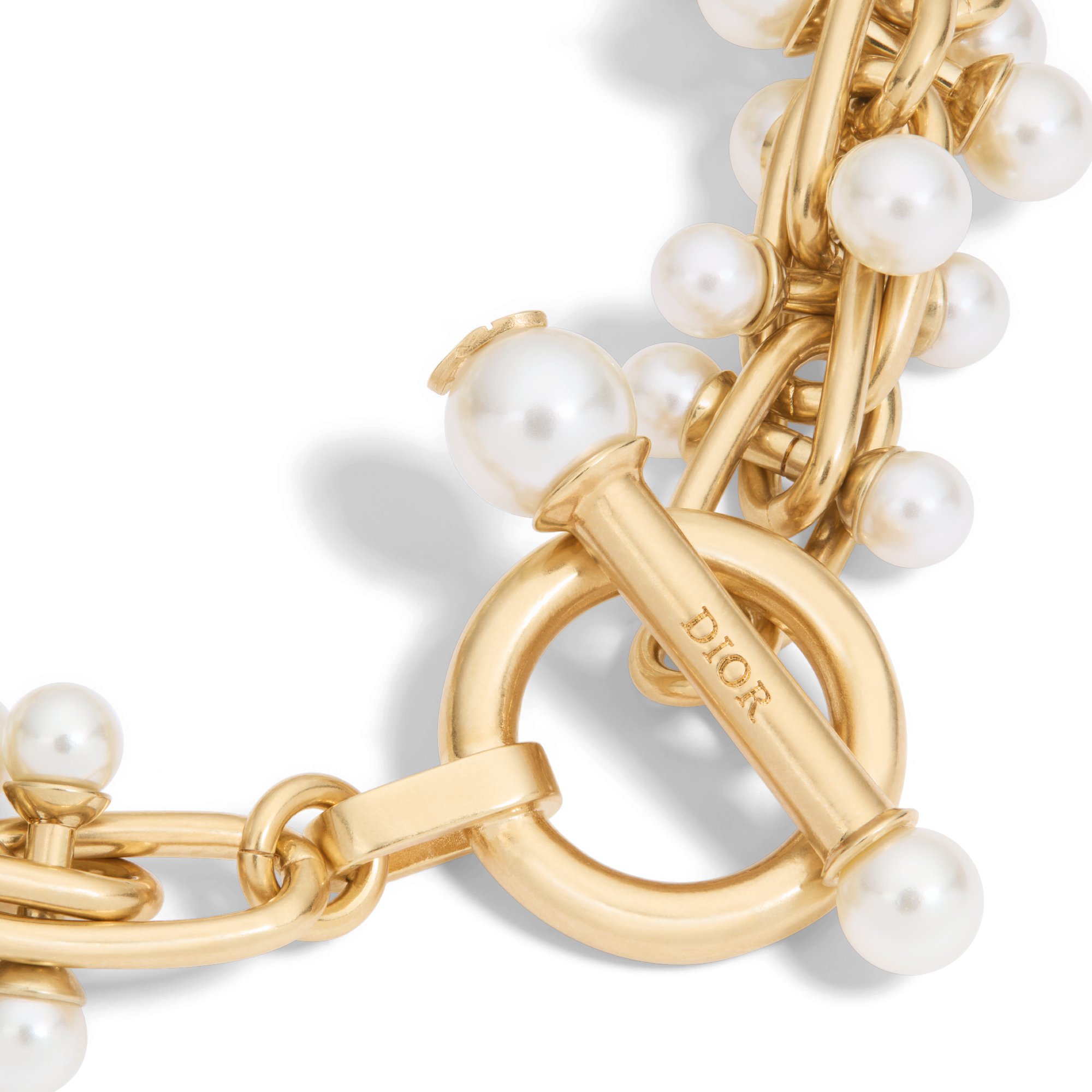 Parel armband zoetwaterparels 7-7,5 mm goud AAA