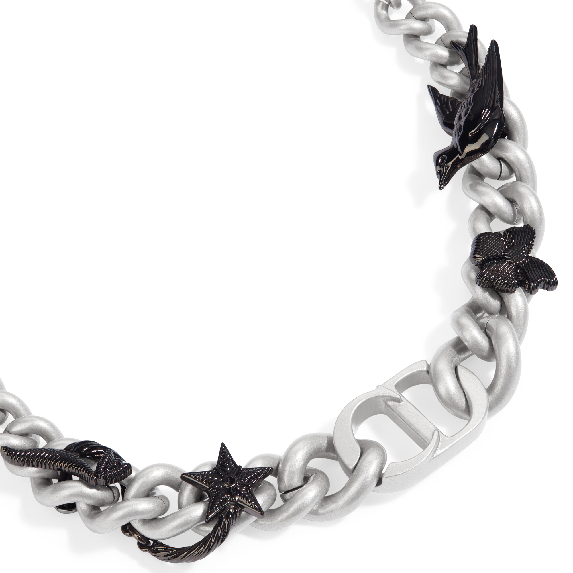 Dior Black Star Chain Link Bracelet