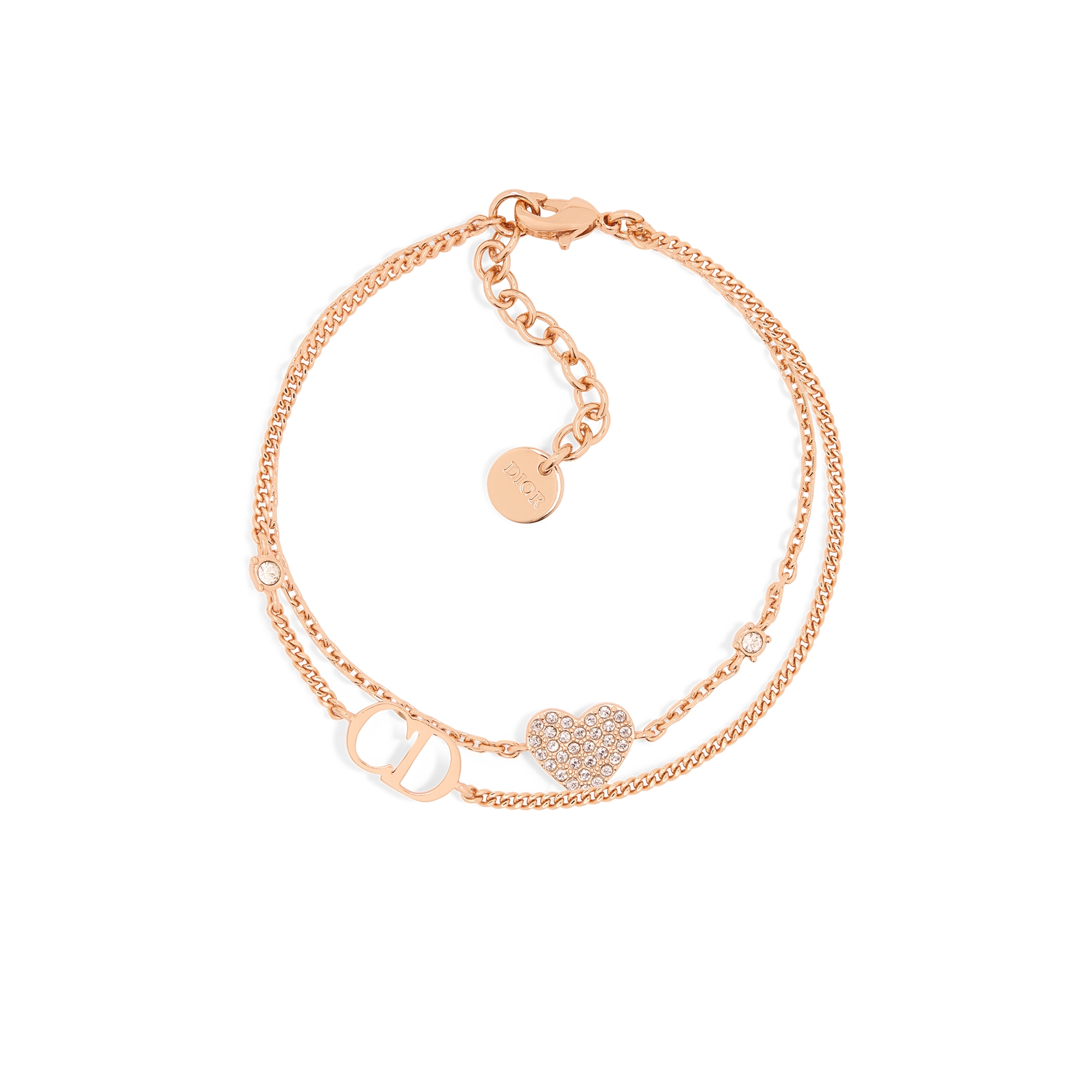 Clair D Lune Bracelet Pink-Finish Metal and Silver-Tone Crystals E01