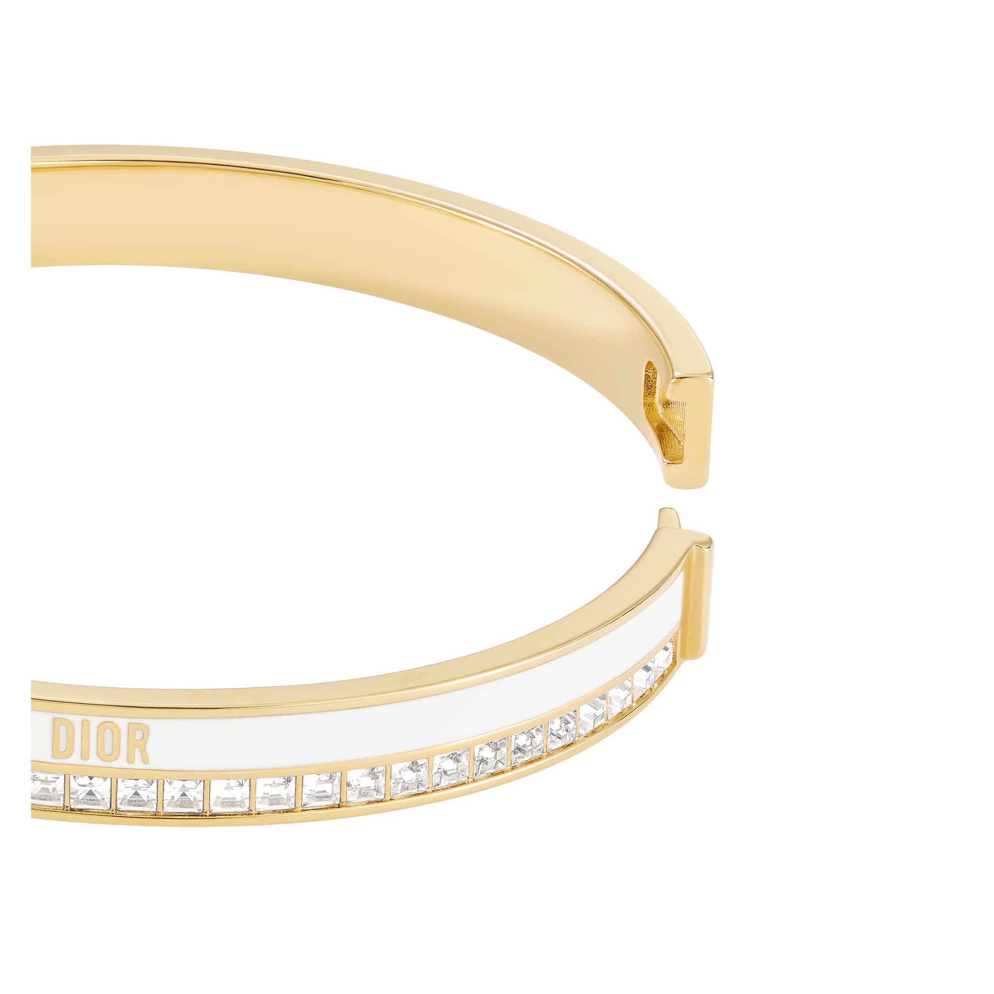 Dior Night Code Bangle Gold-Finish Metal, Sparkling Crystals and White Lacquer E09