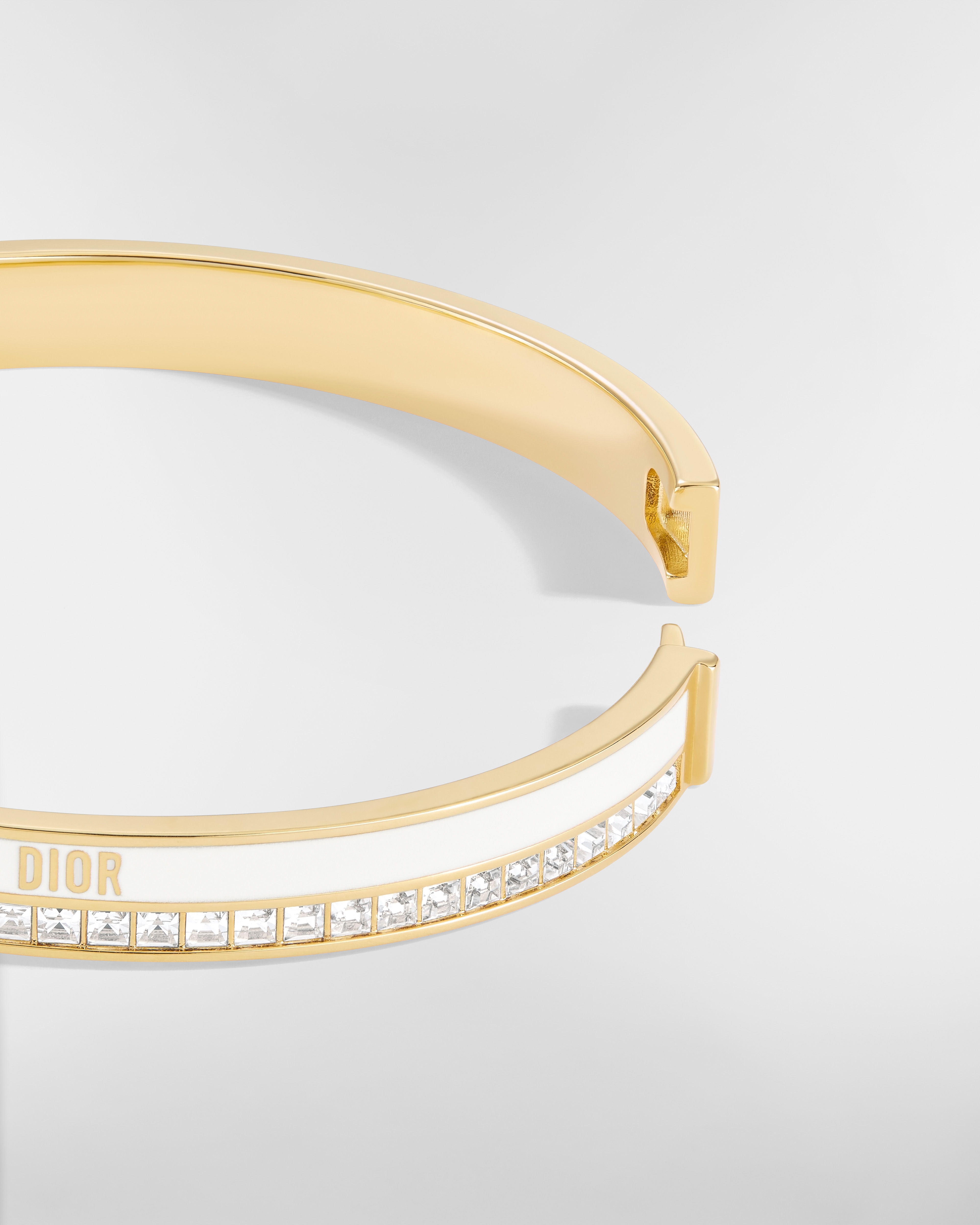 Dior Night Code Bangle Gold-Finish Metal, Sparkling Crystals and White Lacquer E09