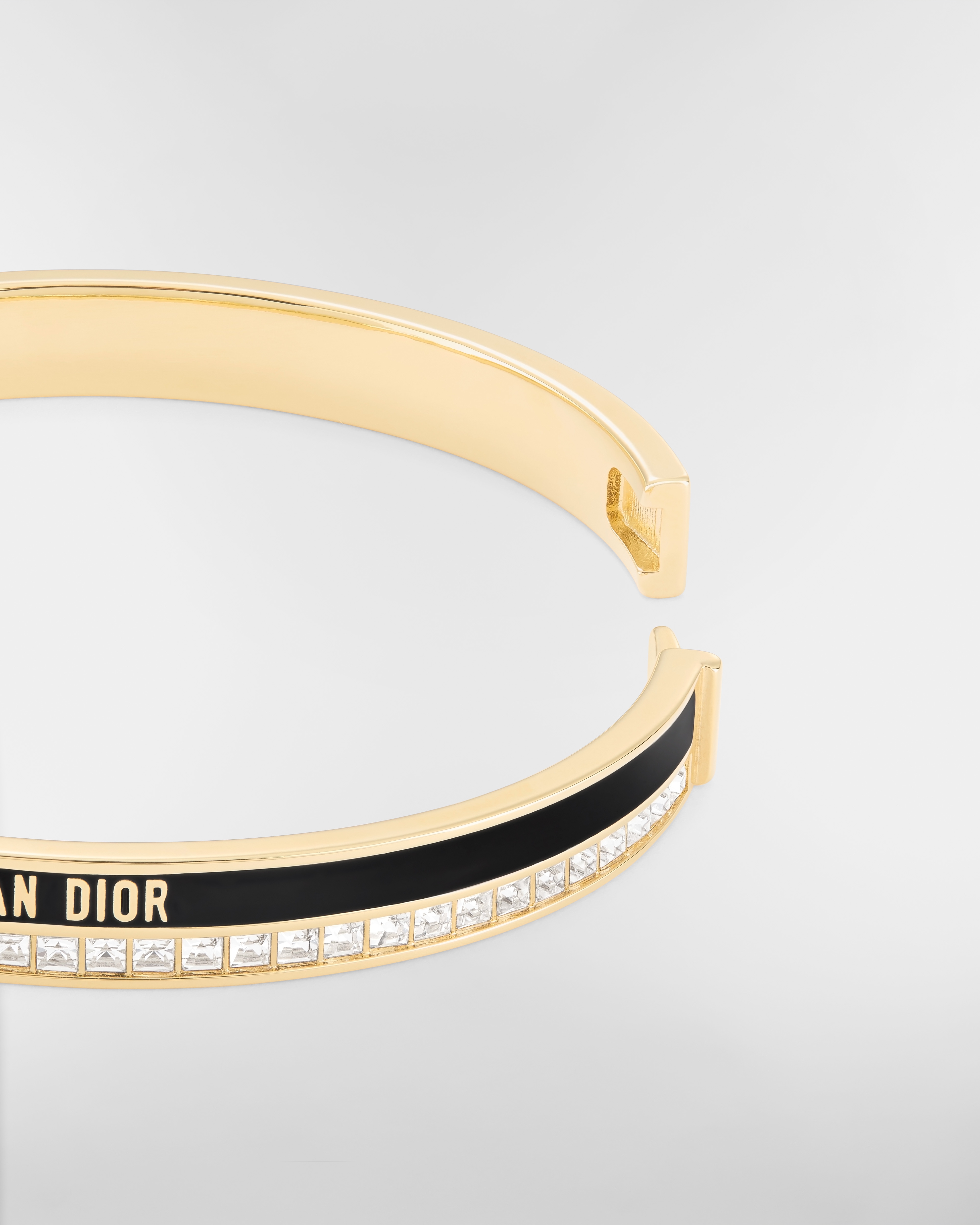 Dior Night Code Bangle Gold-Finish Metal, Sparkling Crystals and Black Lacquer E09