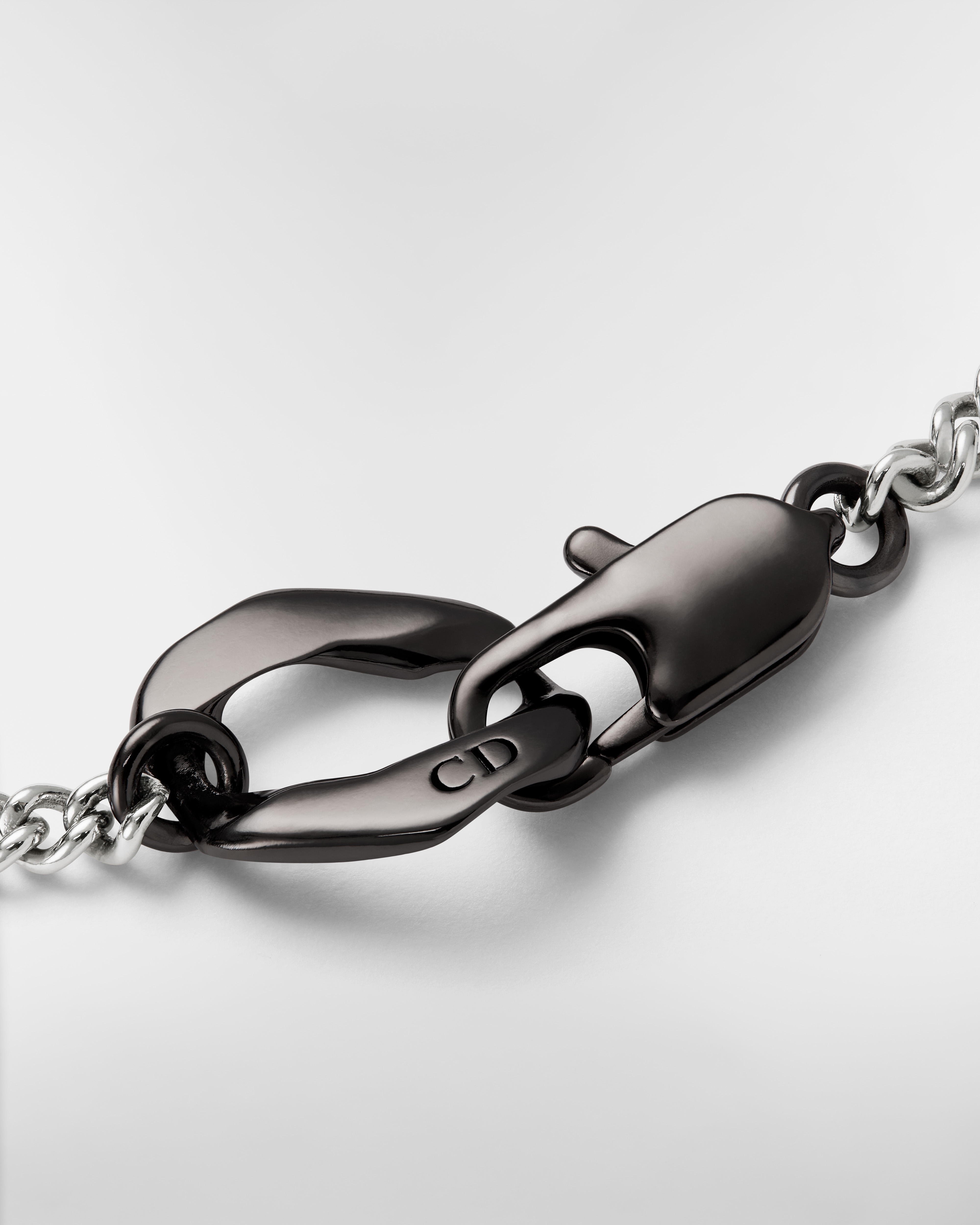 Bracciale a maglie Dior Contrast Ottone con finitura color argento e rutenio E09