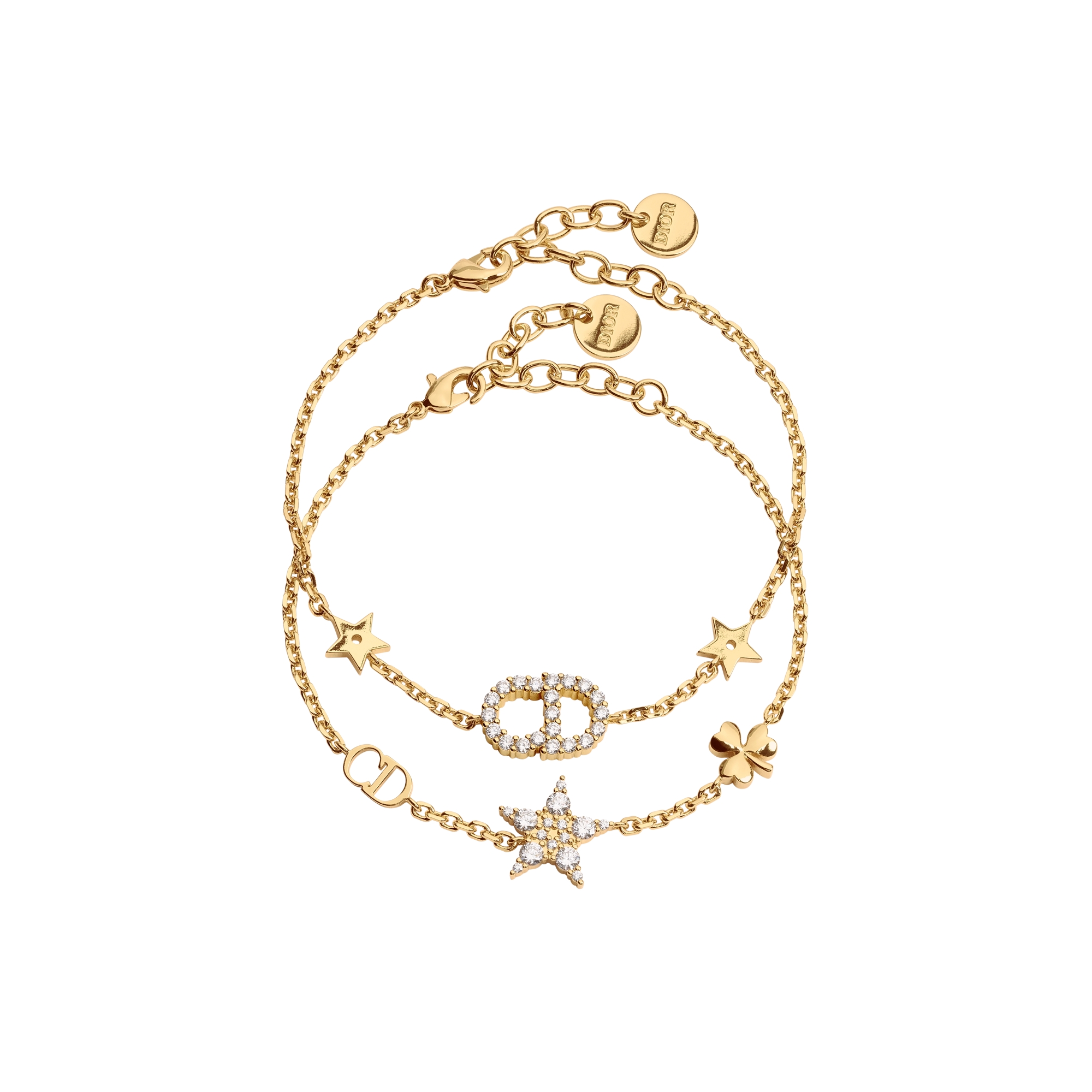 Clair D Lune Bracelet Set Gold-Finish Metal and Sparkling Crystals E01