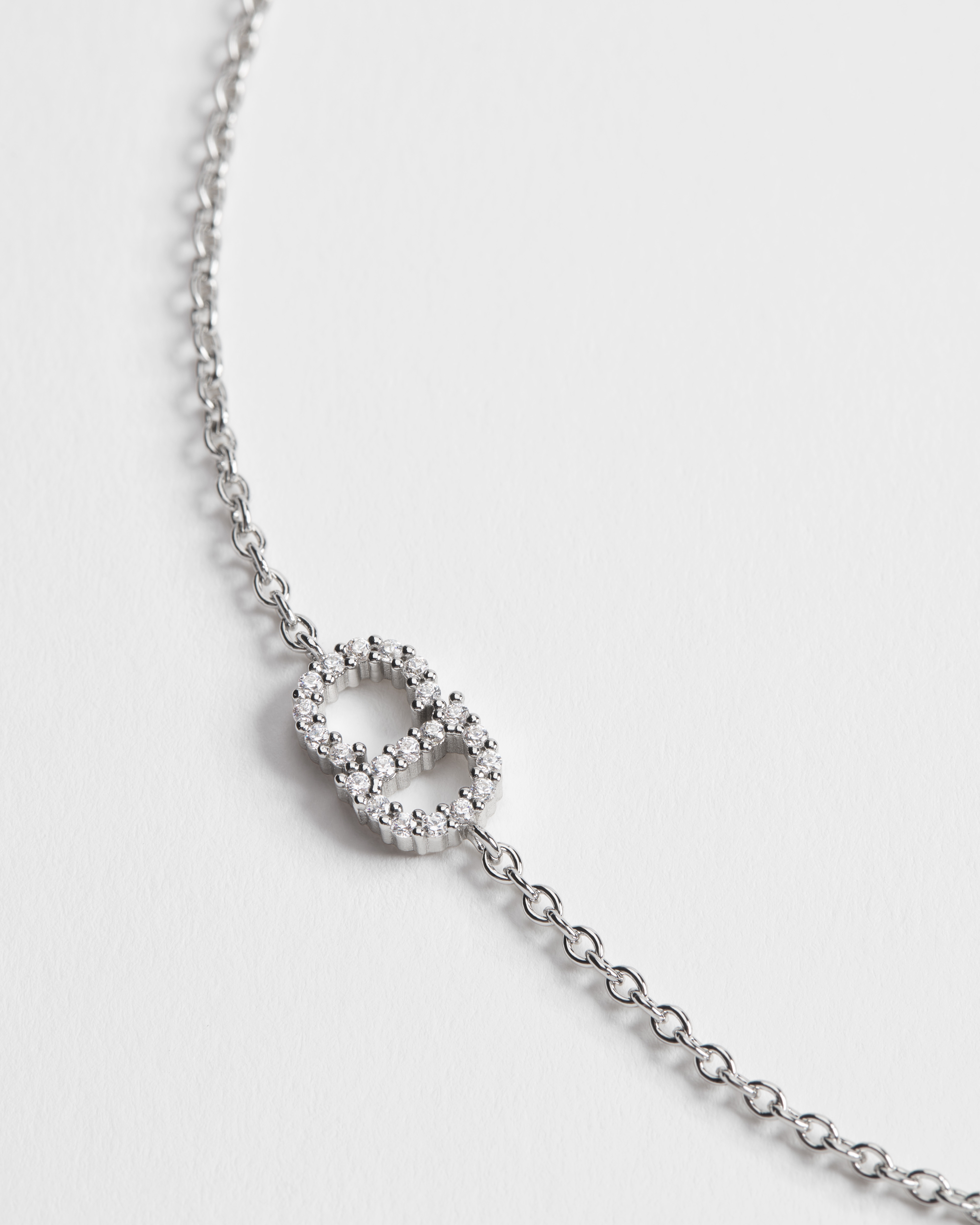 Bracciale Clair D Lune Metallo con finitura color argento e cristalli scintillanti E09