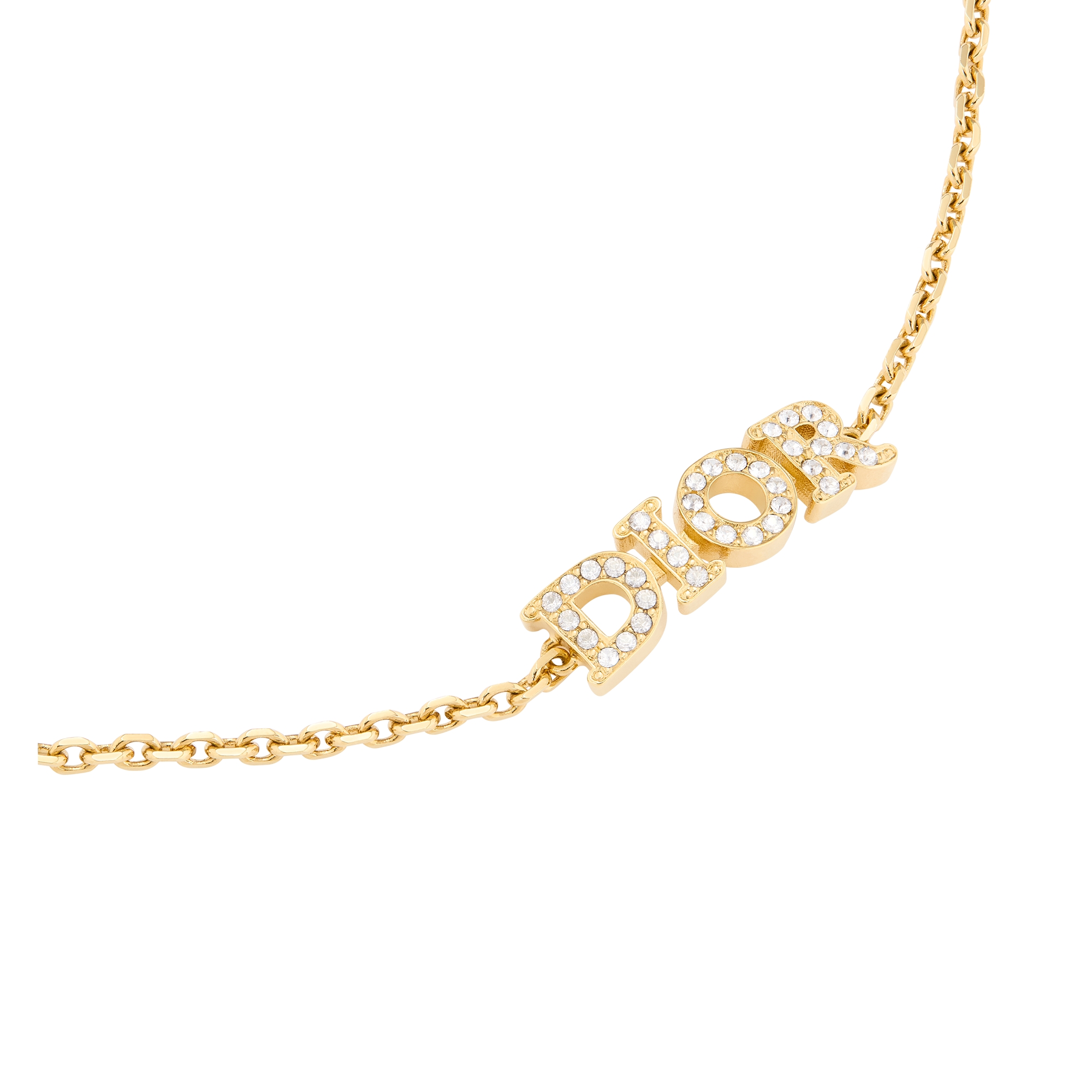 Dio(r)evolution Bracelet Gold-Finish Metal and Silver-Tone Crystals E09