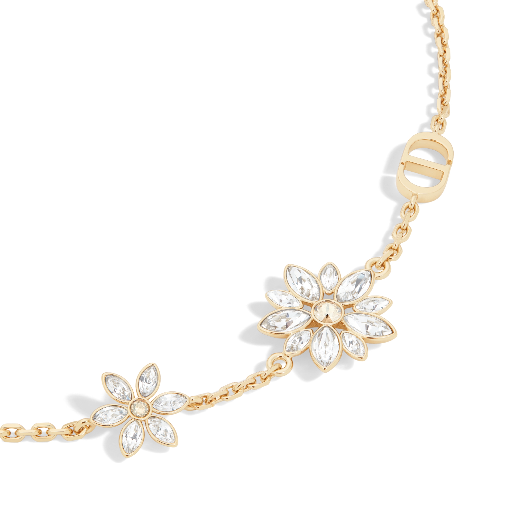 Fleur de Glace Bracelet Pale Gold-Finish Metal with Gold- and Silver-Tone Crystals E09