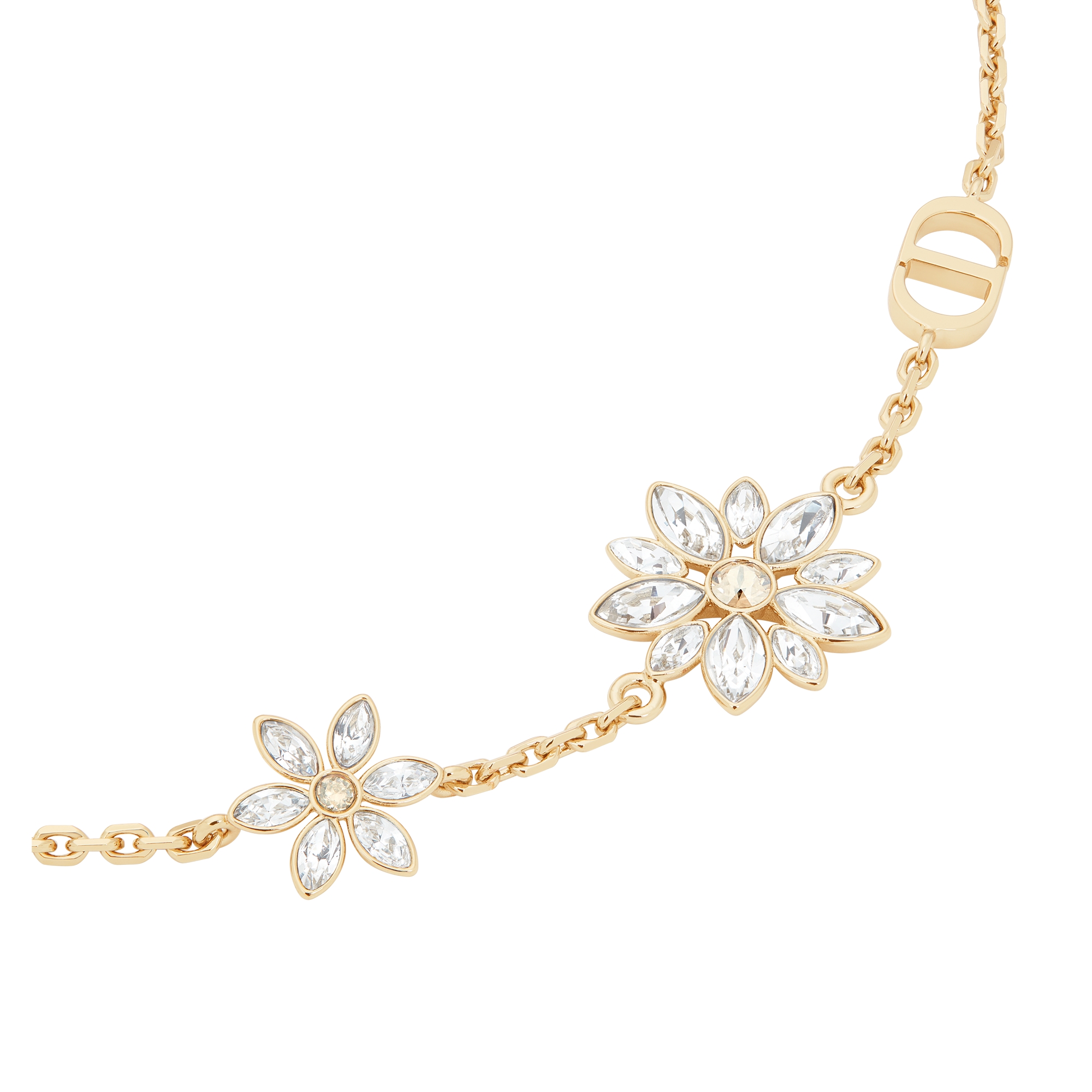 Fleur de Glace Bracelet Pale Gold-Finish Metal with Gold- and Silver-Tone Crystals E09