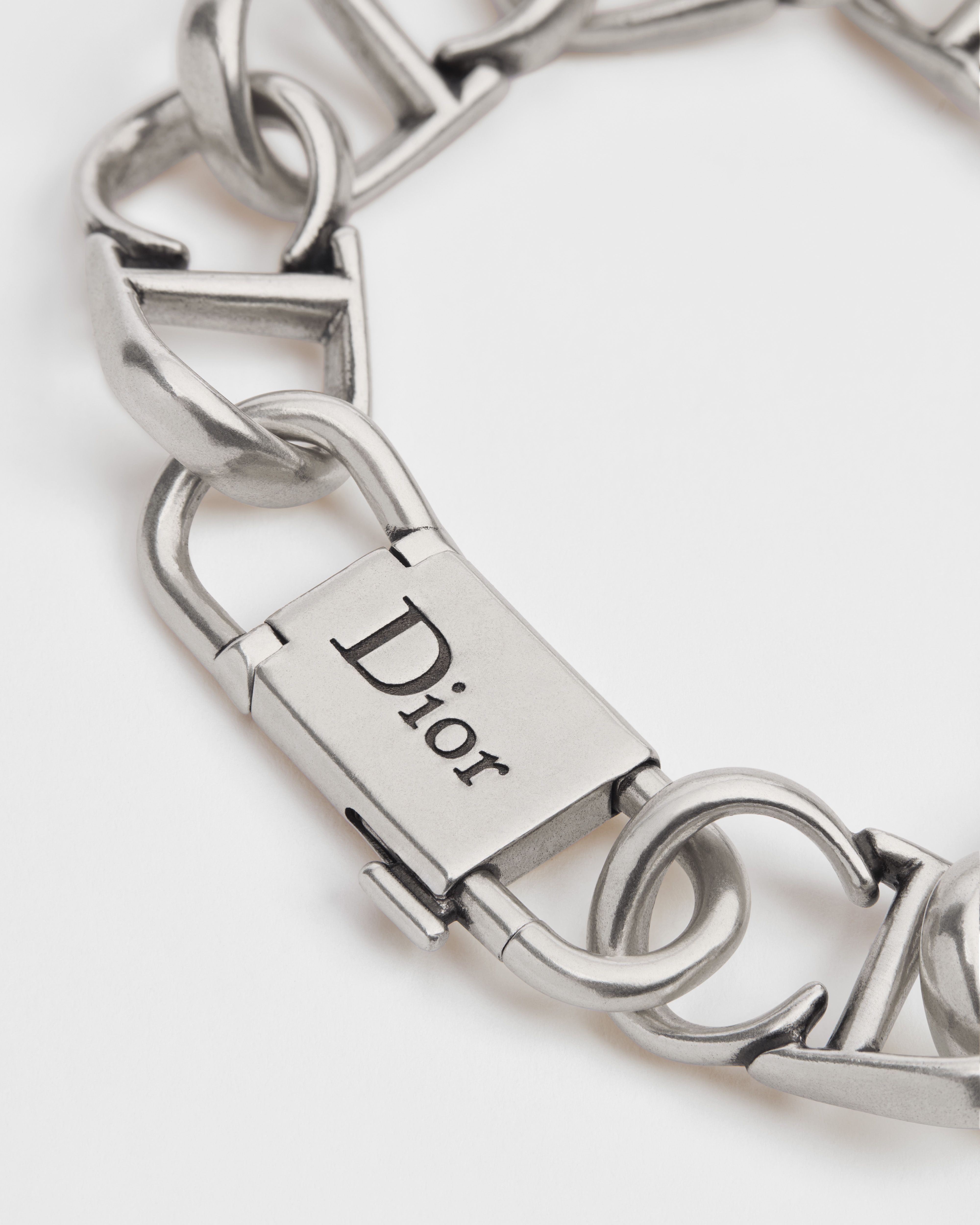 CD Icon 鏈環手鏈 復古飾面純銀 E10