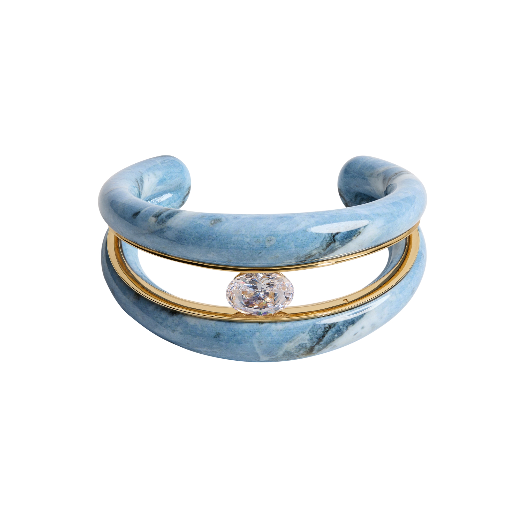 Dior Rocks Cuff Bracelet Gold-Finish Metal, Stone-Effect Resin and