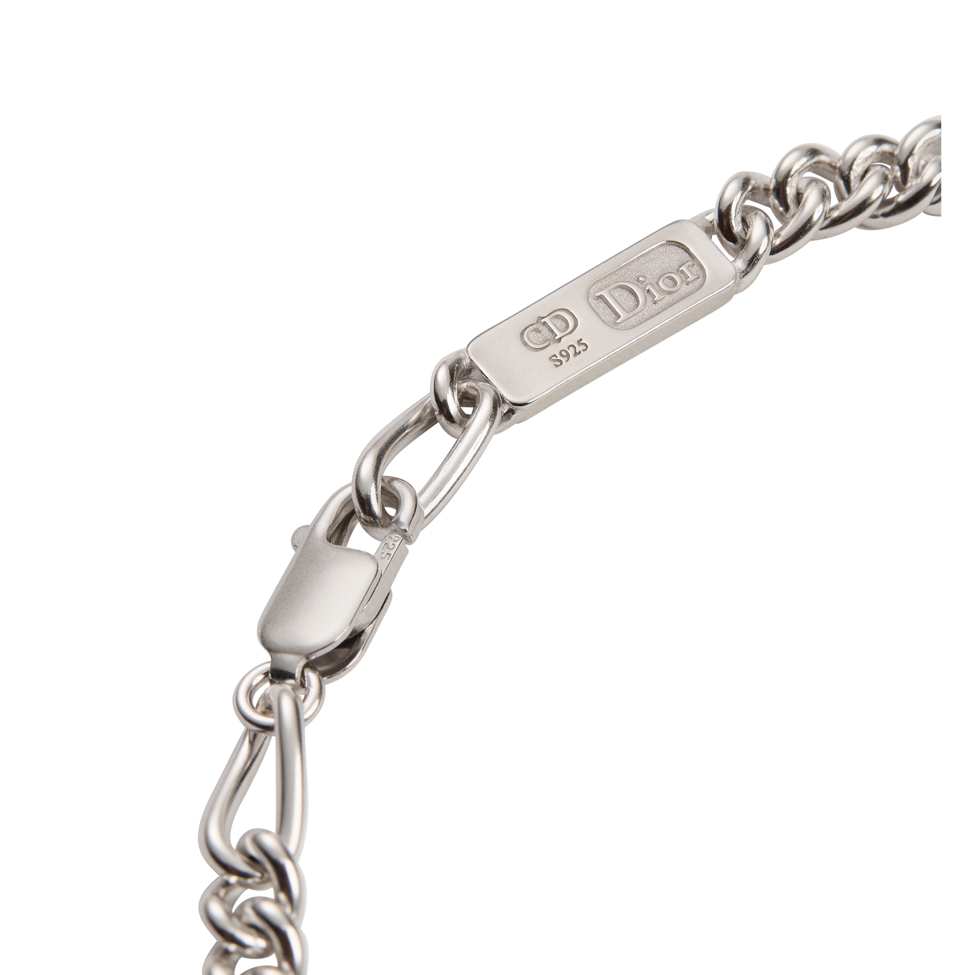 Dior Charms Chain Link Bracelet Silver E10
