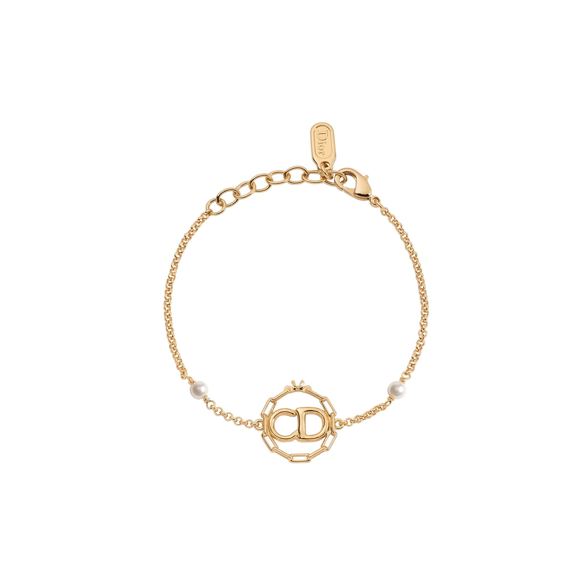 DIOR | CD Circle Chain ブレスレット メタル・レジンパール・クリスタル