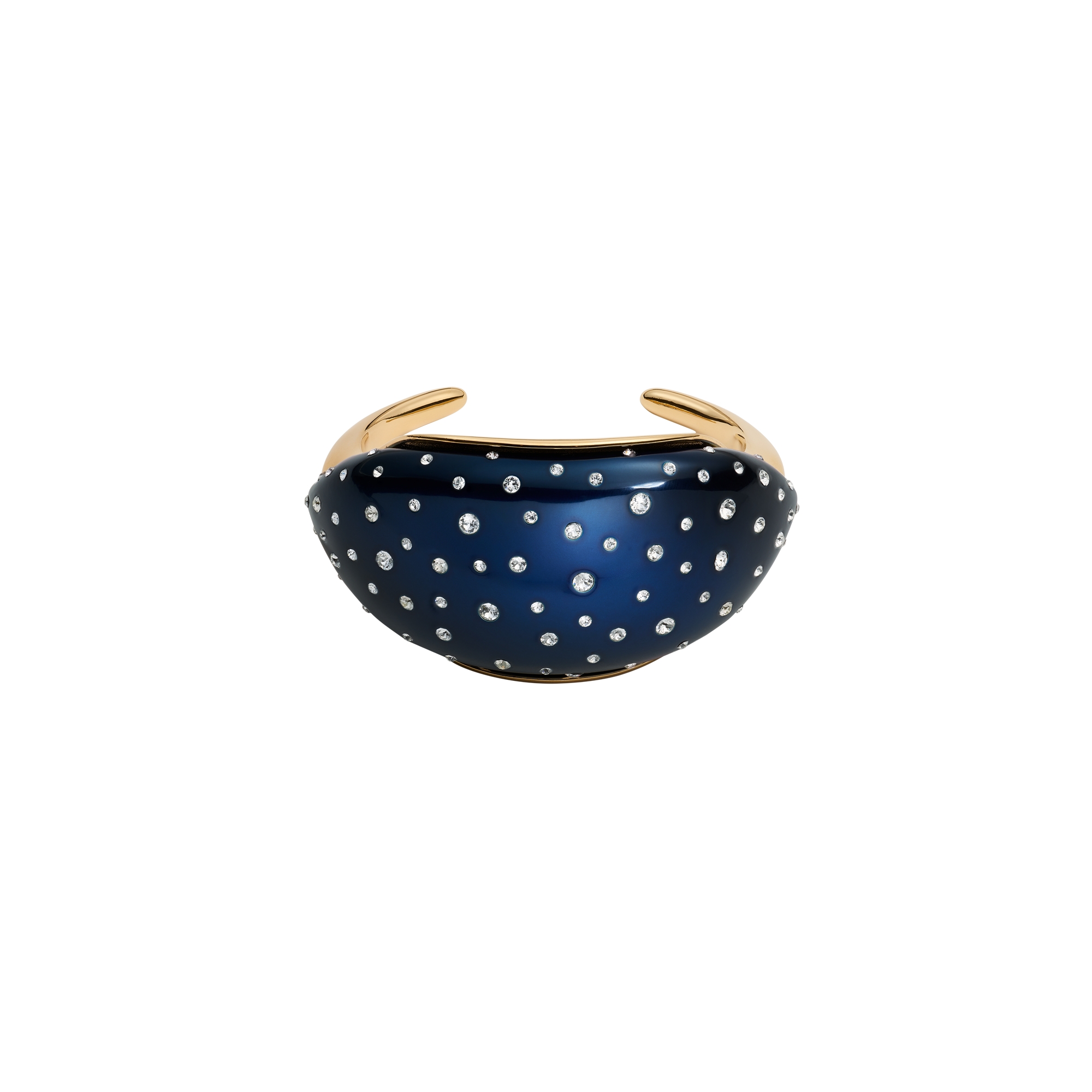 Dior Rocks Cuff Bracelet Gold-Finish Metal, Midnight Blue Lacquer