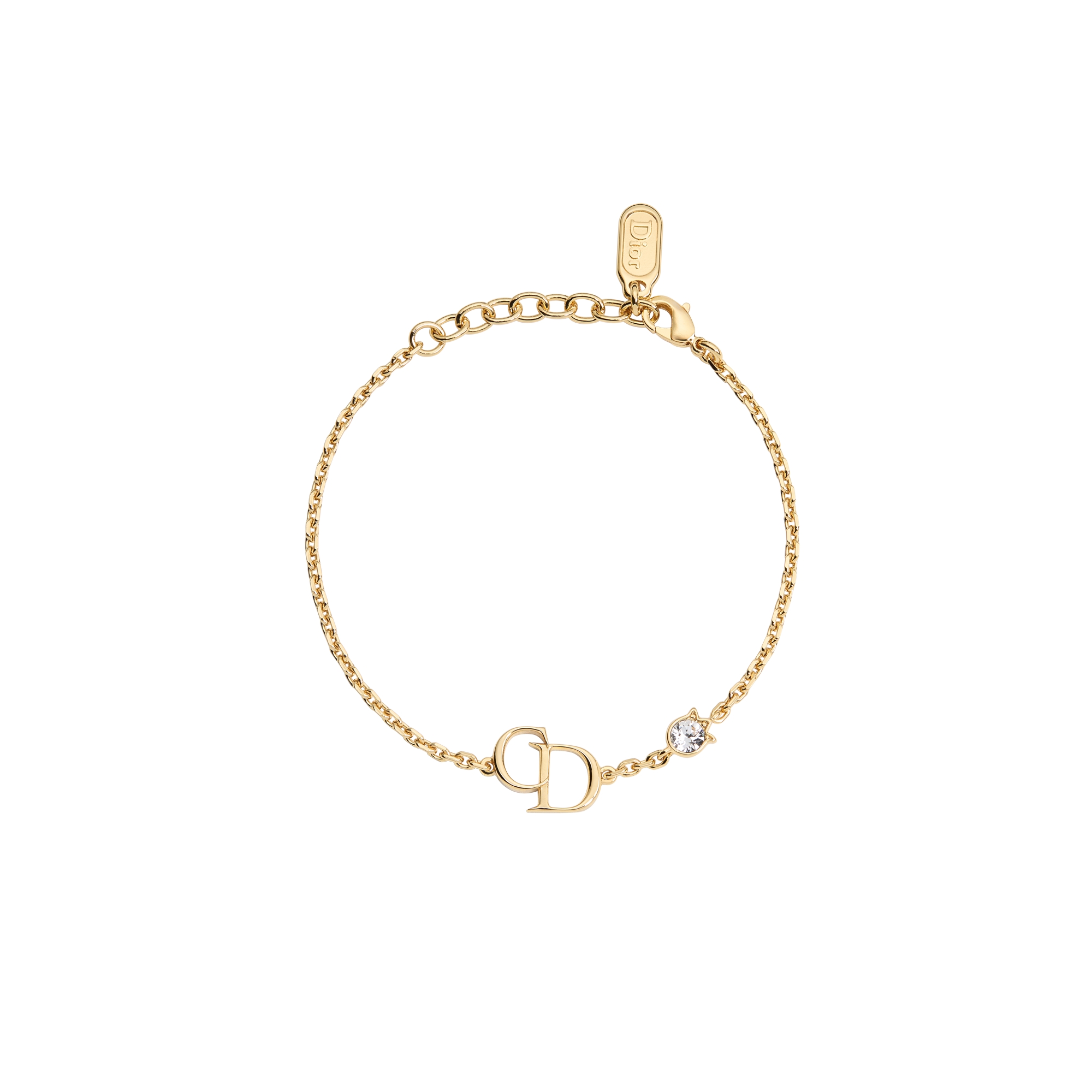 CD Mini Lily Bracelet Gold-Finish Metal and Crystal | DIOR US
