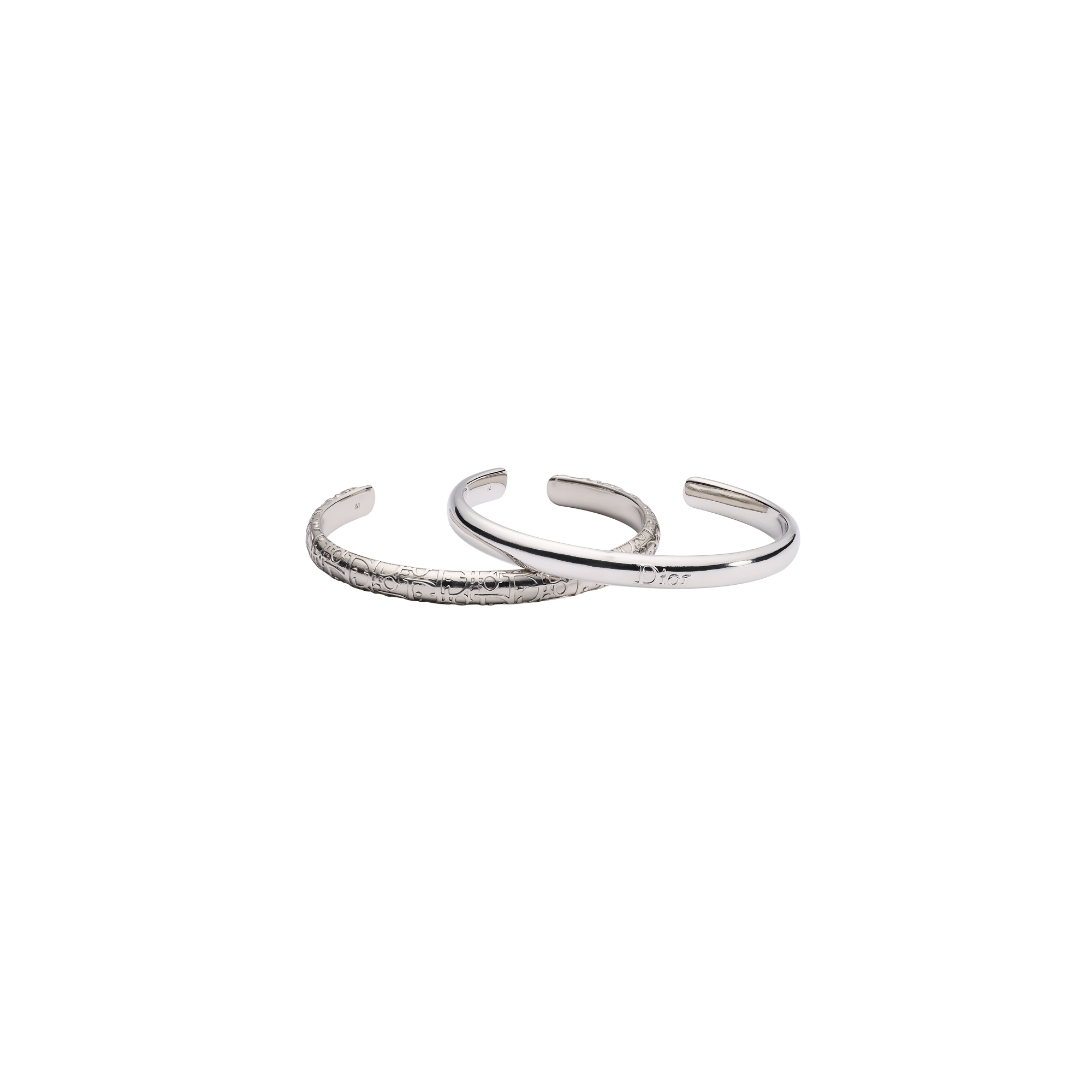 Dior Oblique Bangle Set Silver-Finish Brass E01