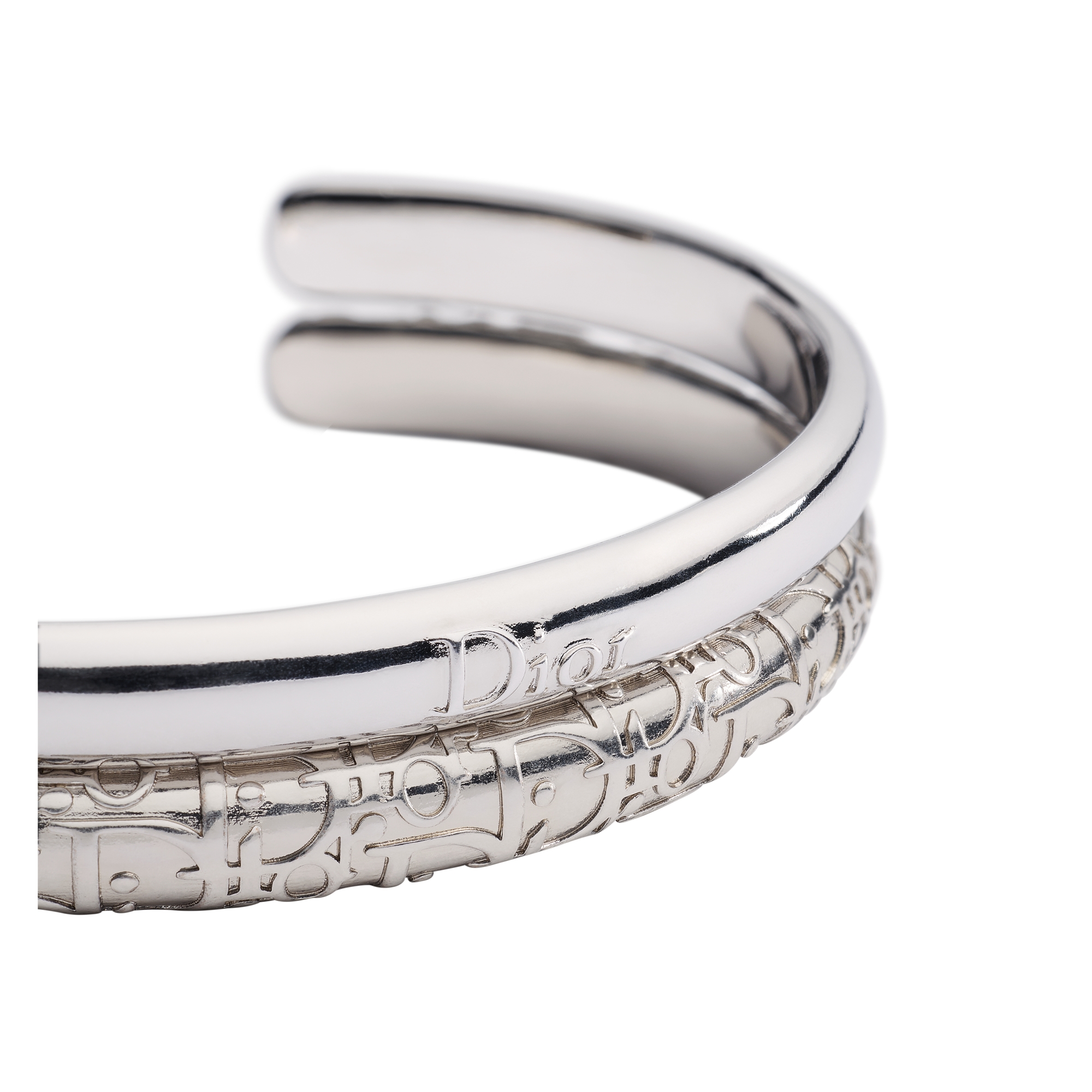 Dior Oblique Bangle Set Silver-Finish Brass E09
