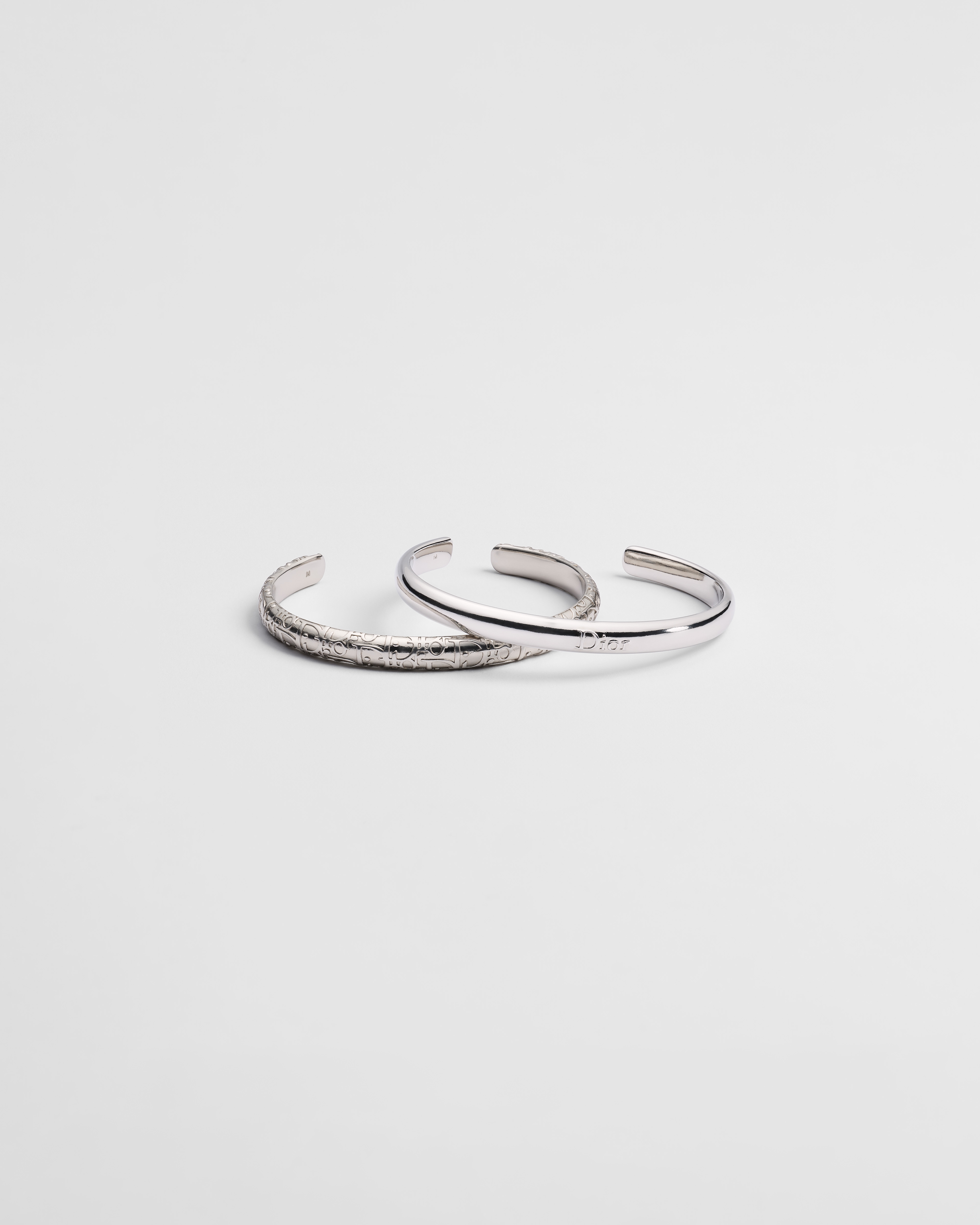 Dior Oblique Bangle Set Silver-Finish Brass E01