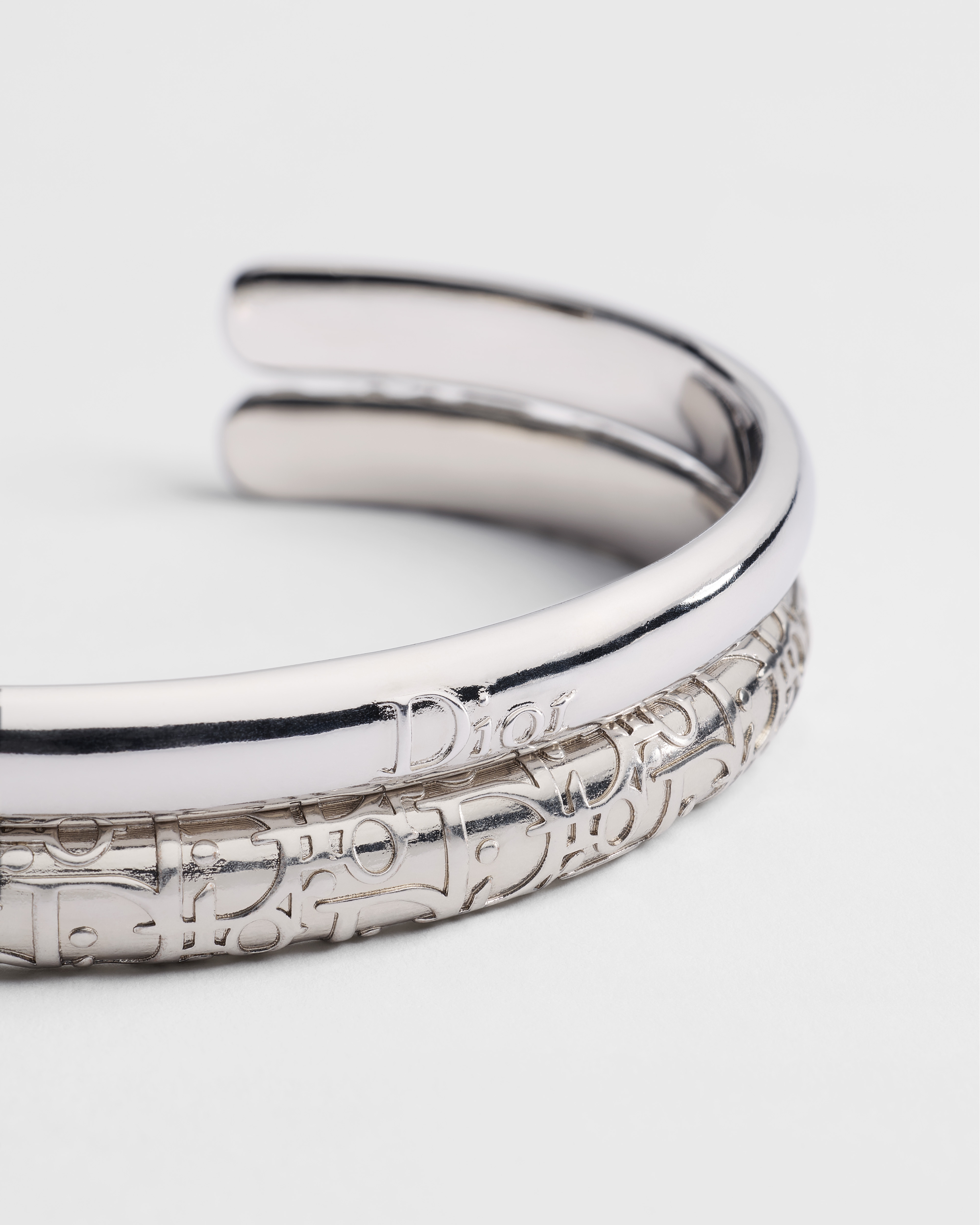 Dior Oblique Bangle Set Silver-Finish Brass E09