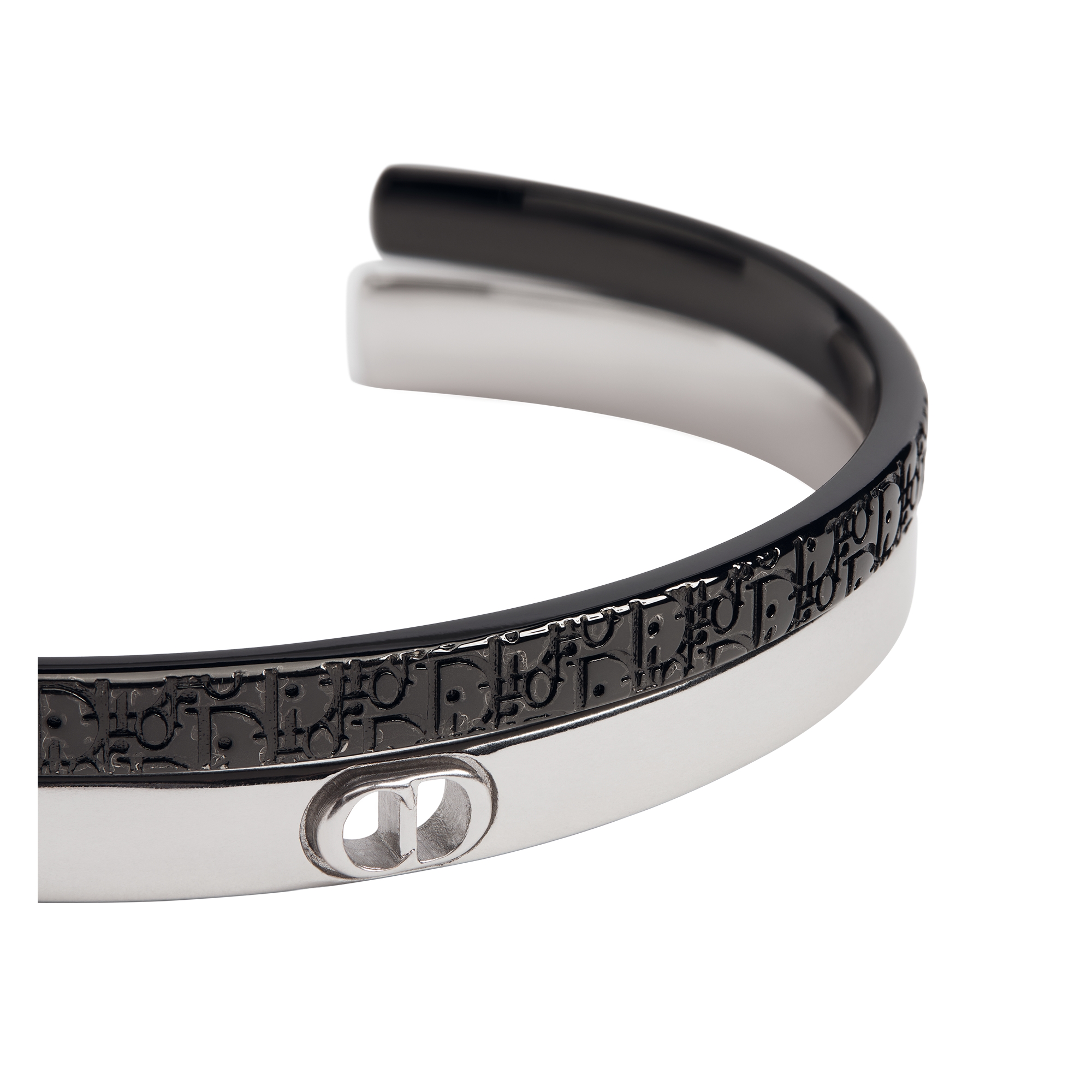 Dior Oblique Bangle Set Silver- and Ruthenium-Finish Brass E09