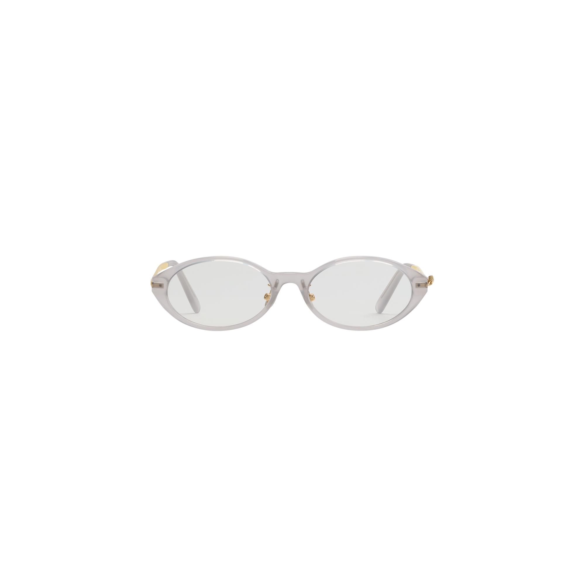 Dior Bow R1F Sea Glass Gray Oval Glasses with Blue Light Filter E01