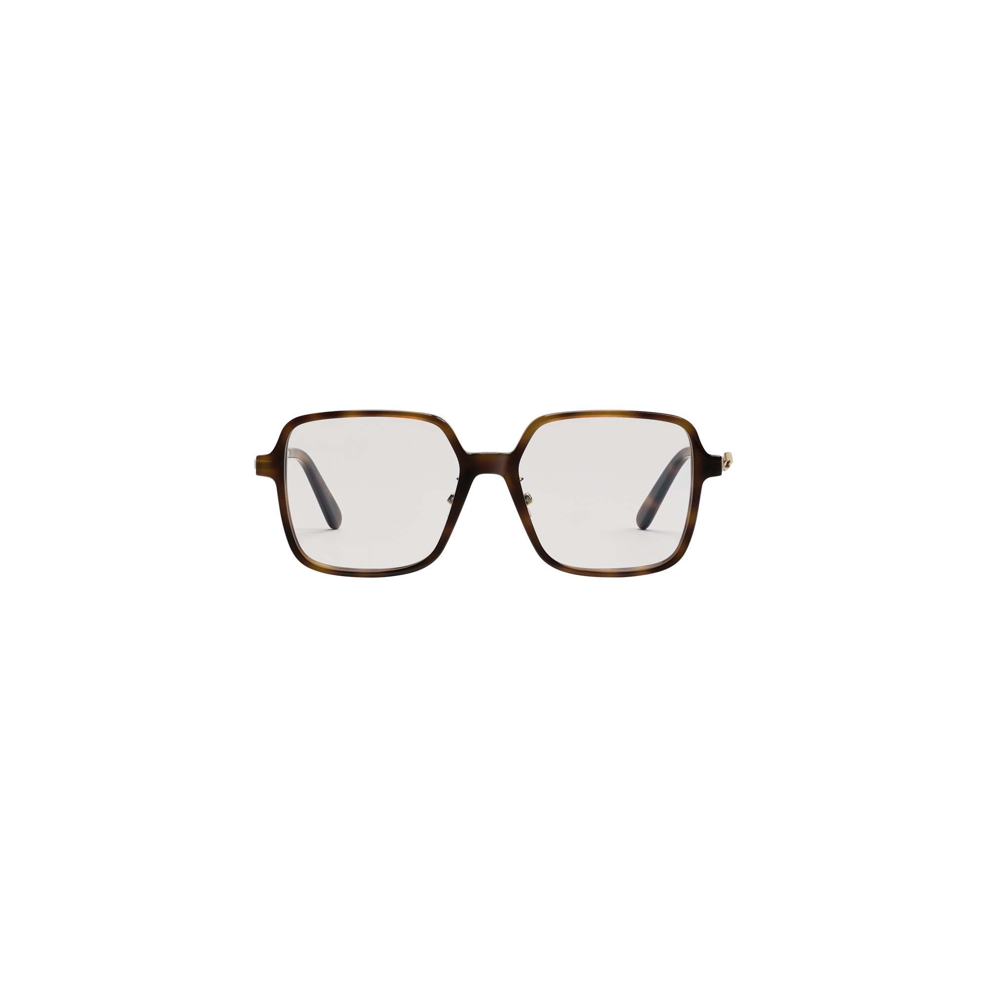 Dior Bow S1F Brown Tortoiseshell-Effect Square Glasses with Blue Light Filter E01