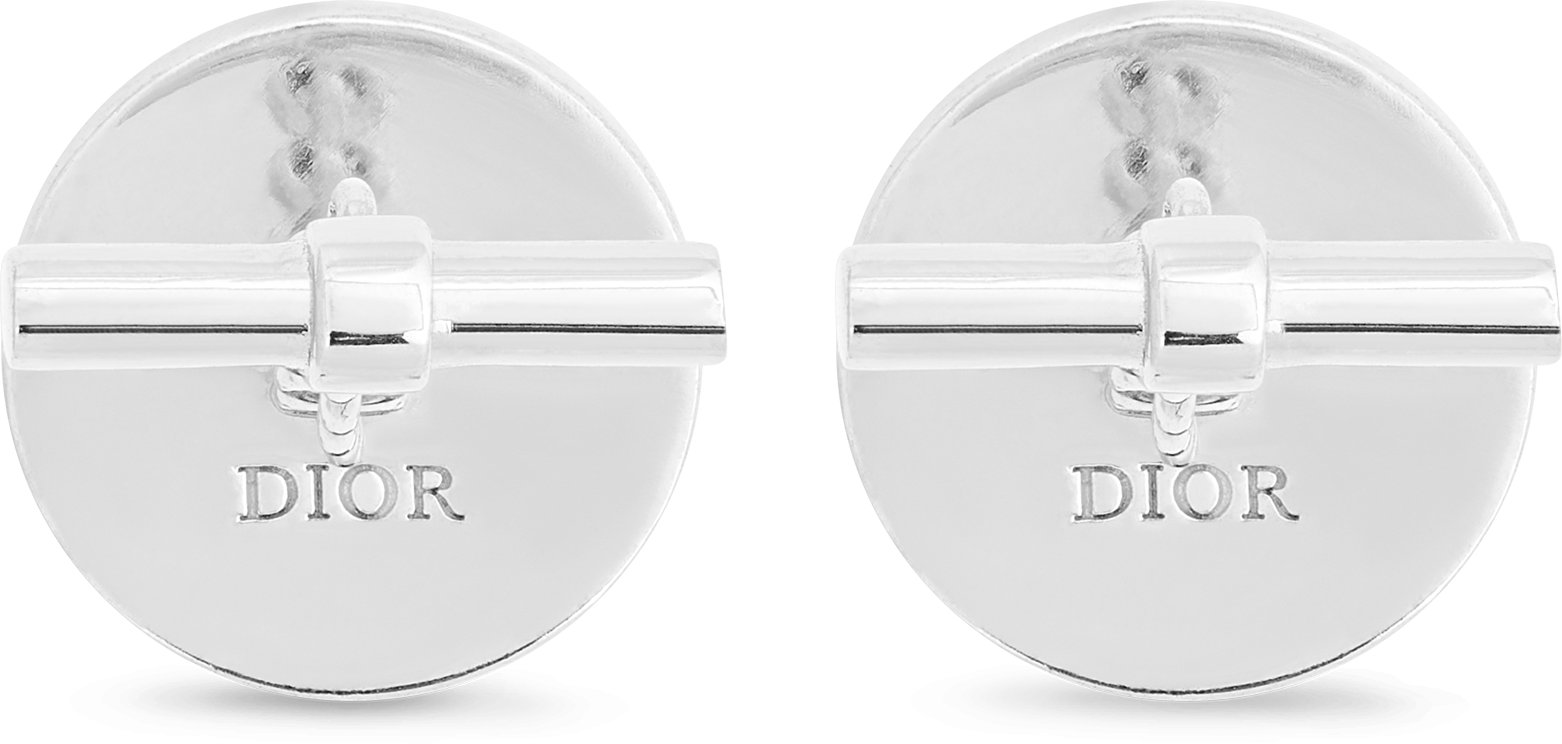 Paire De Boutons De Manchette Argent Et Nacre - Occasion