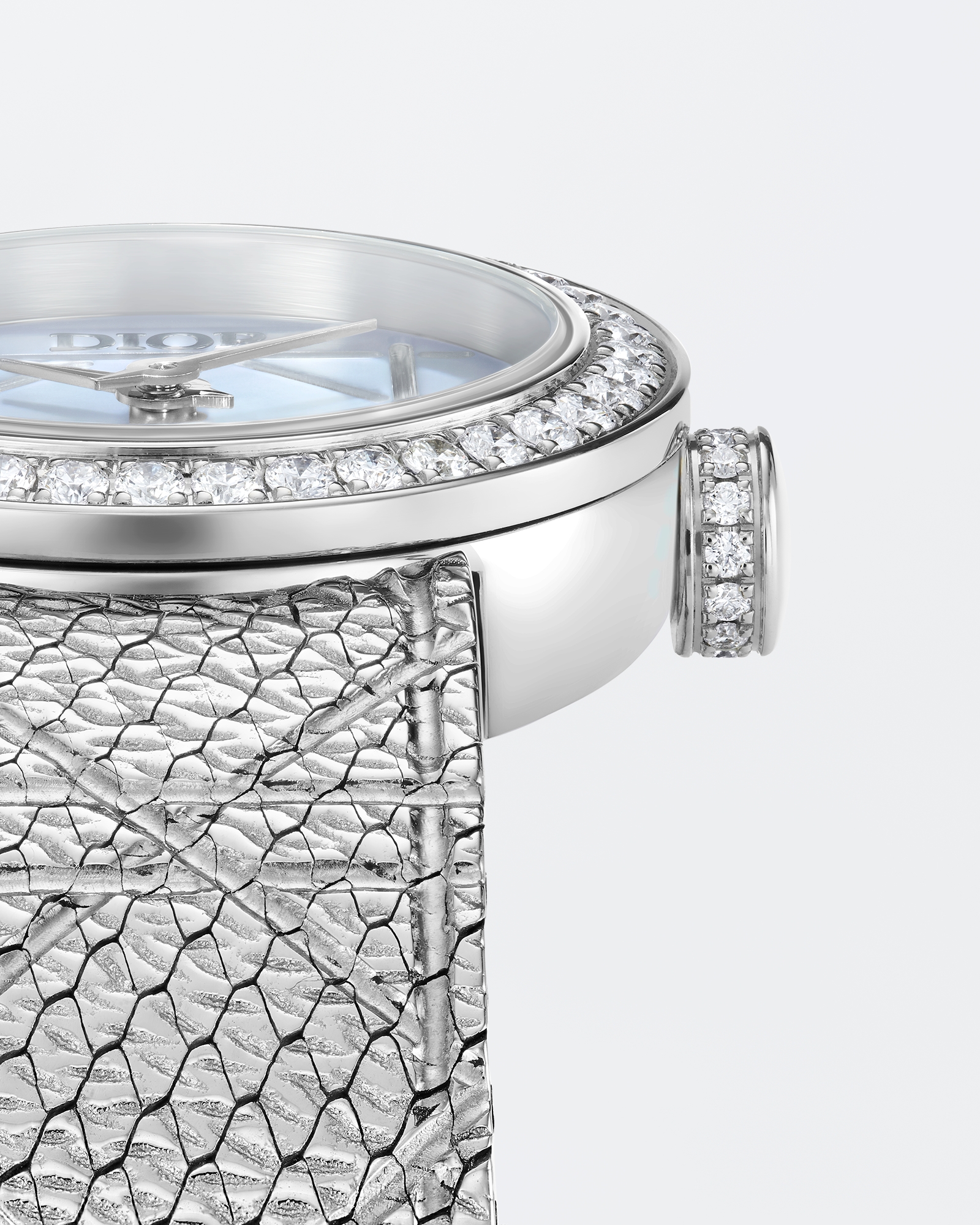 La Mini D My Dior 直径19mmケース スチール・マザーオブパール・ダイヤモンド E02