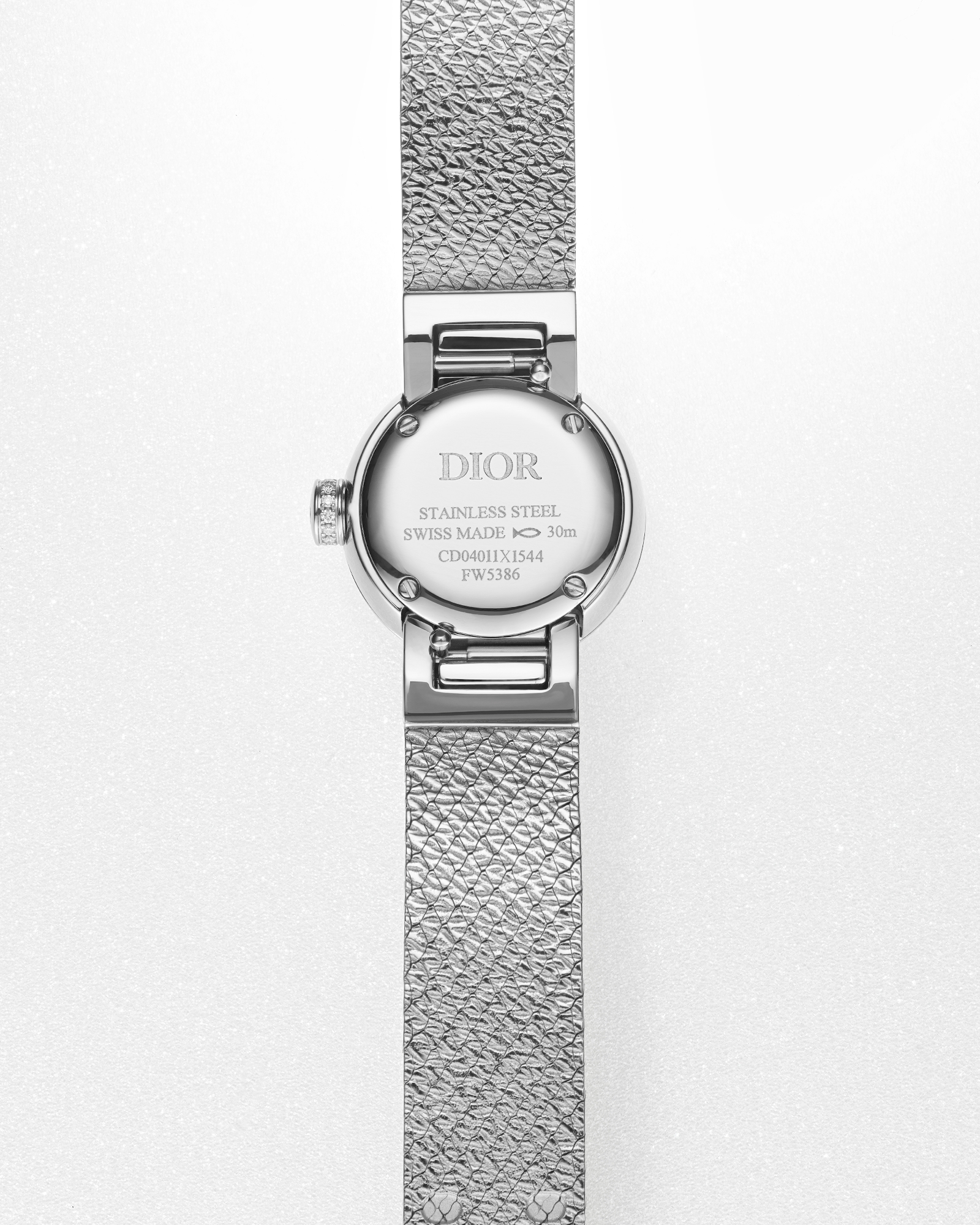 La Mini D My Dior 直径19mmケース スチール・マザーオブパール・ダイヤモンド E04