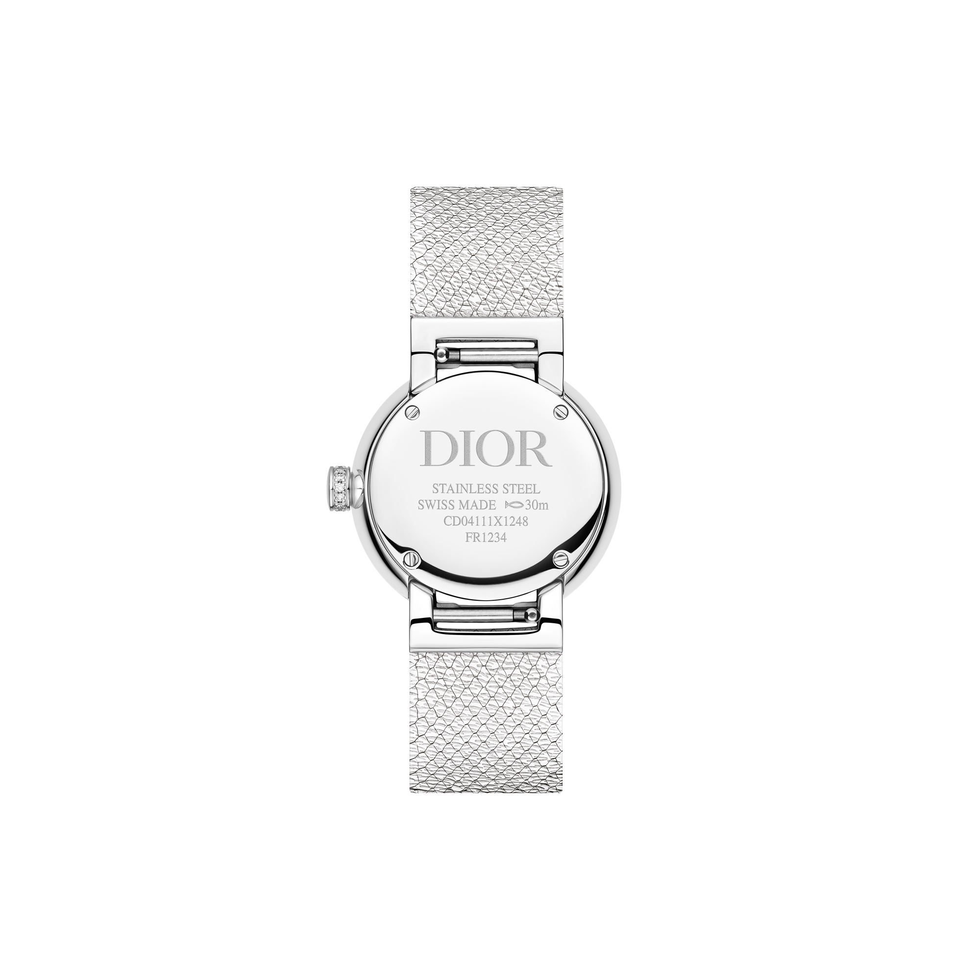 La D My Dior Ø 25 MM, Steel and Diamonds E07