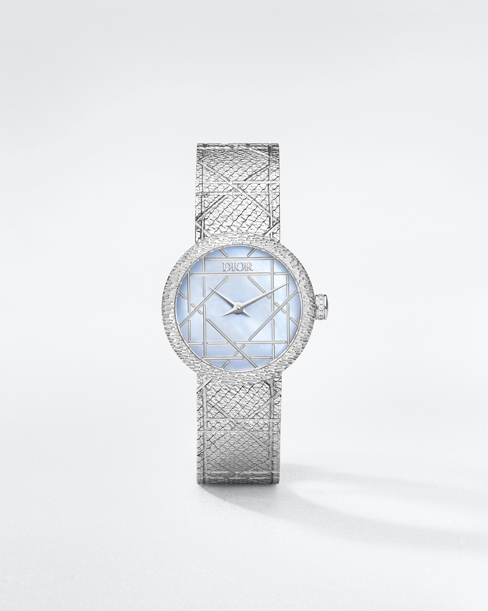 La D My Dior 直径25mmケース スチール・マザーオブパール・ダイヤモンド E01