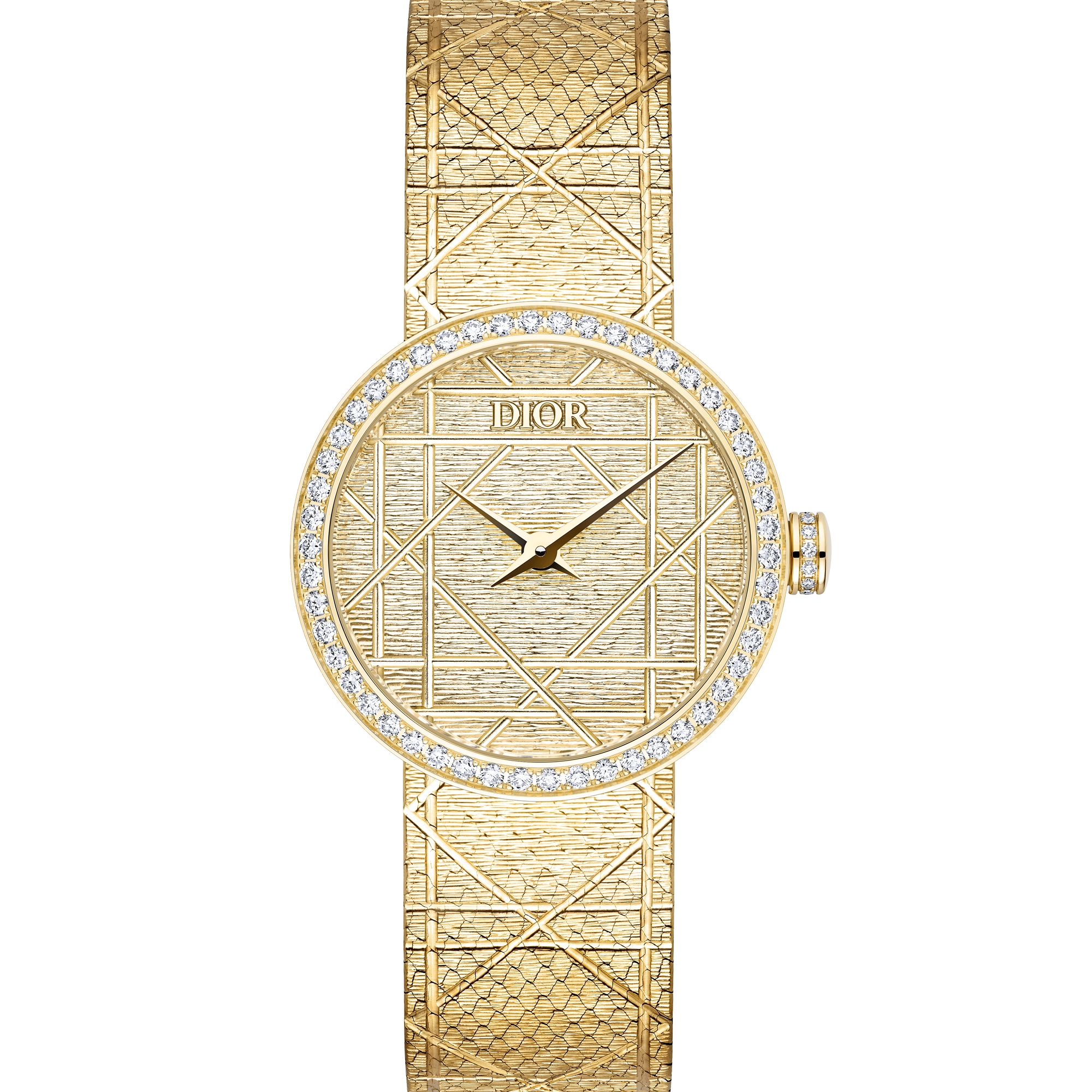 La D My Dior Ø 25 MM, Yellow Gold and Diamonds E06