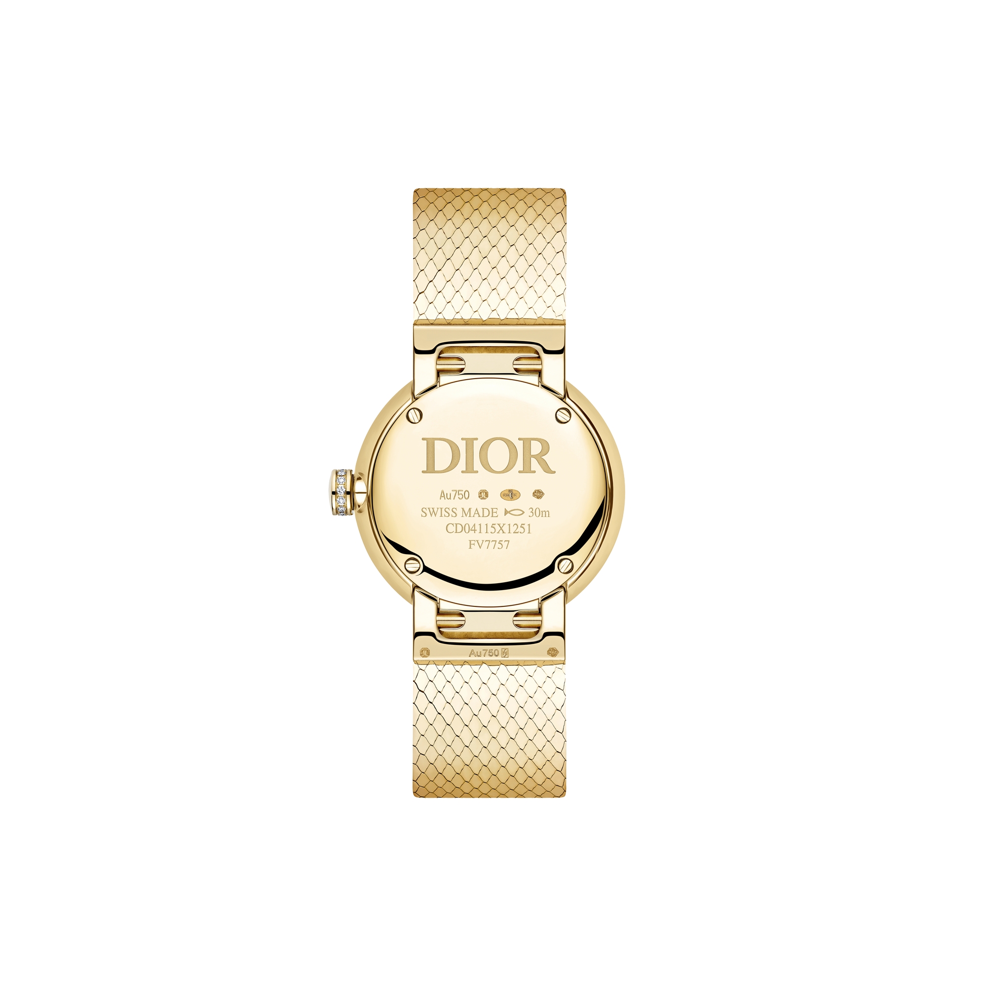 La D My Dior Ø 25 MM, Yellow Gold and Diamonds E07