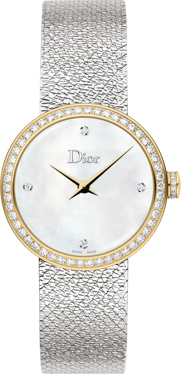 完成品 de D La Dior Mother-Of-Pearl White Steel, mm, 25 Ø Satine 時計